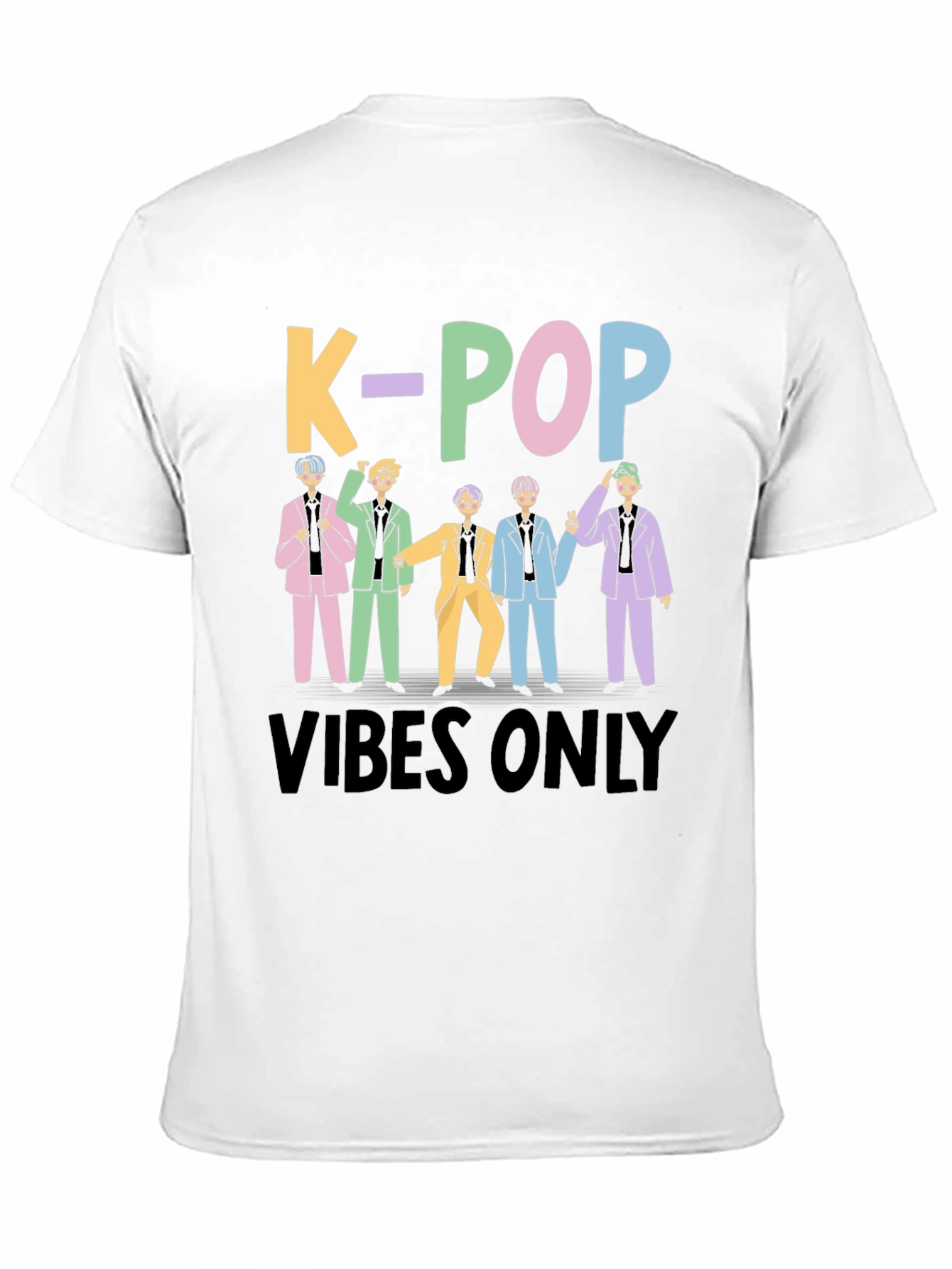 K-Pop Vibes Only Black T-Shirt