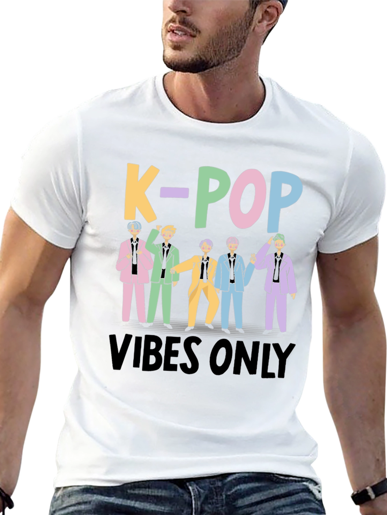 K-Pop Vibes Only Black T-Shirt