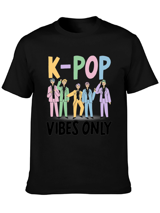 K-Pop Vibes Only Black T-Shirt