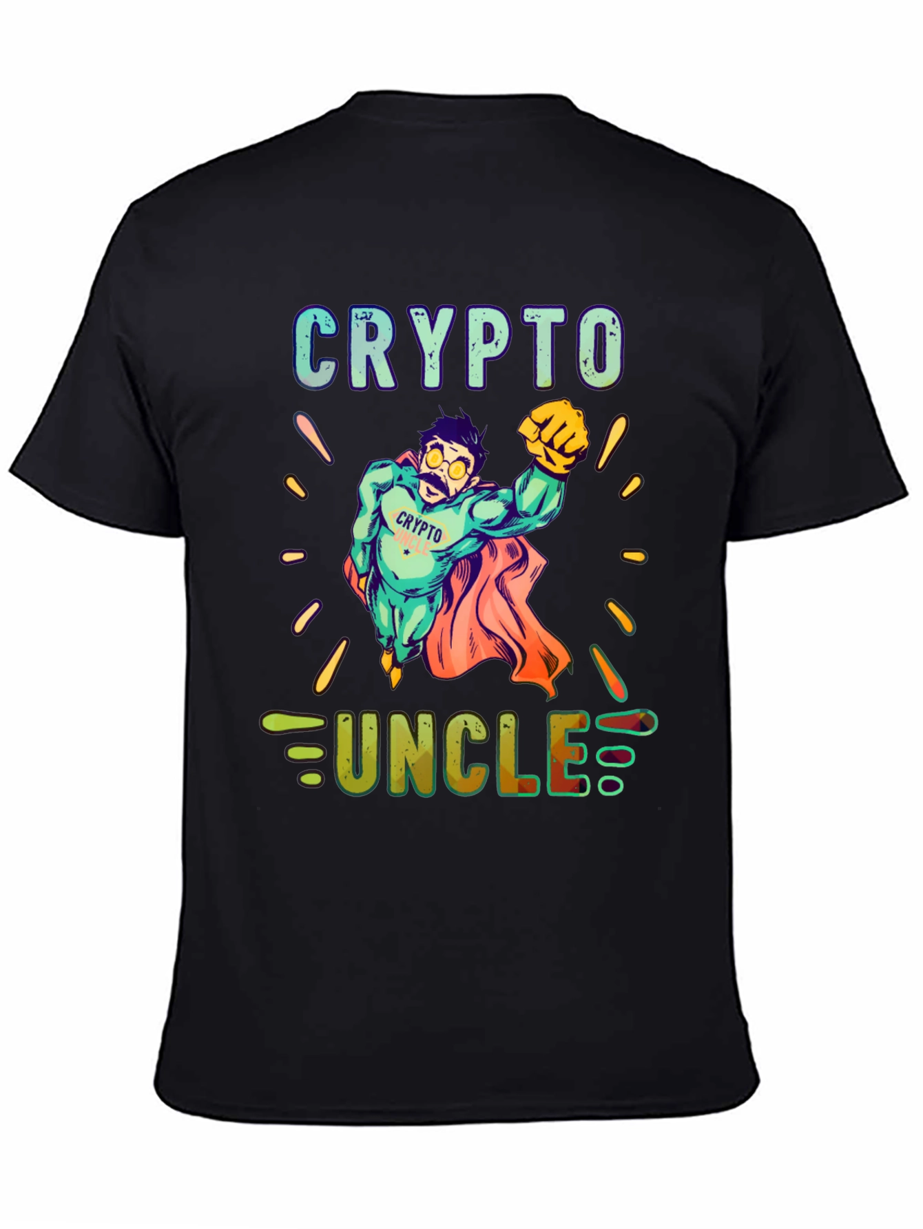 Crypto Uncle T-Shirt - Superhero Design