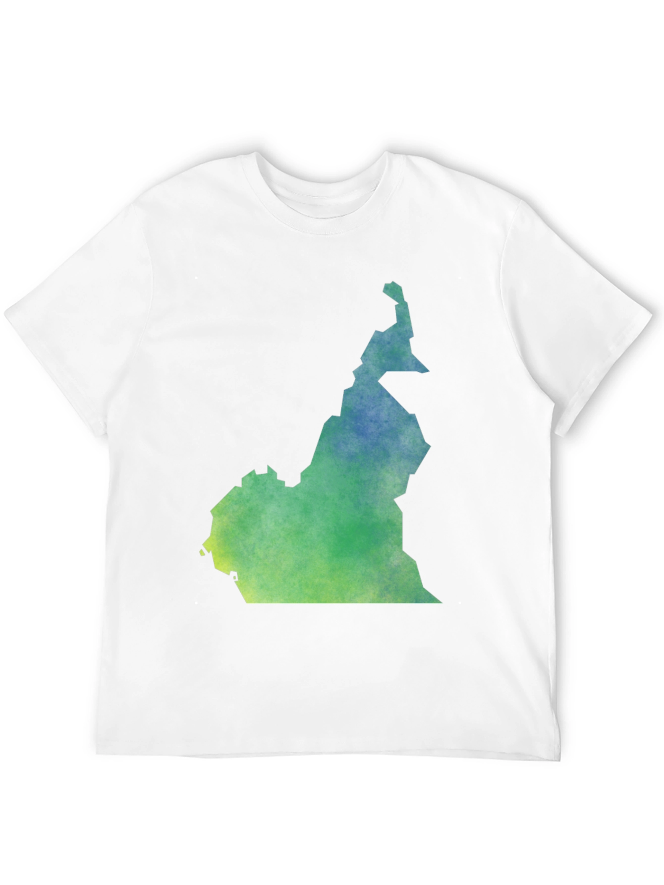 Cameroon Map T-Shirt - Black Cotton Graphic Tee
