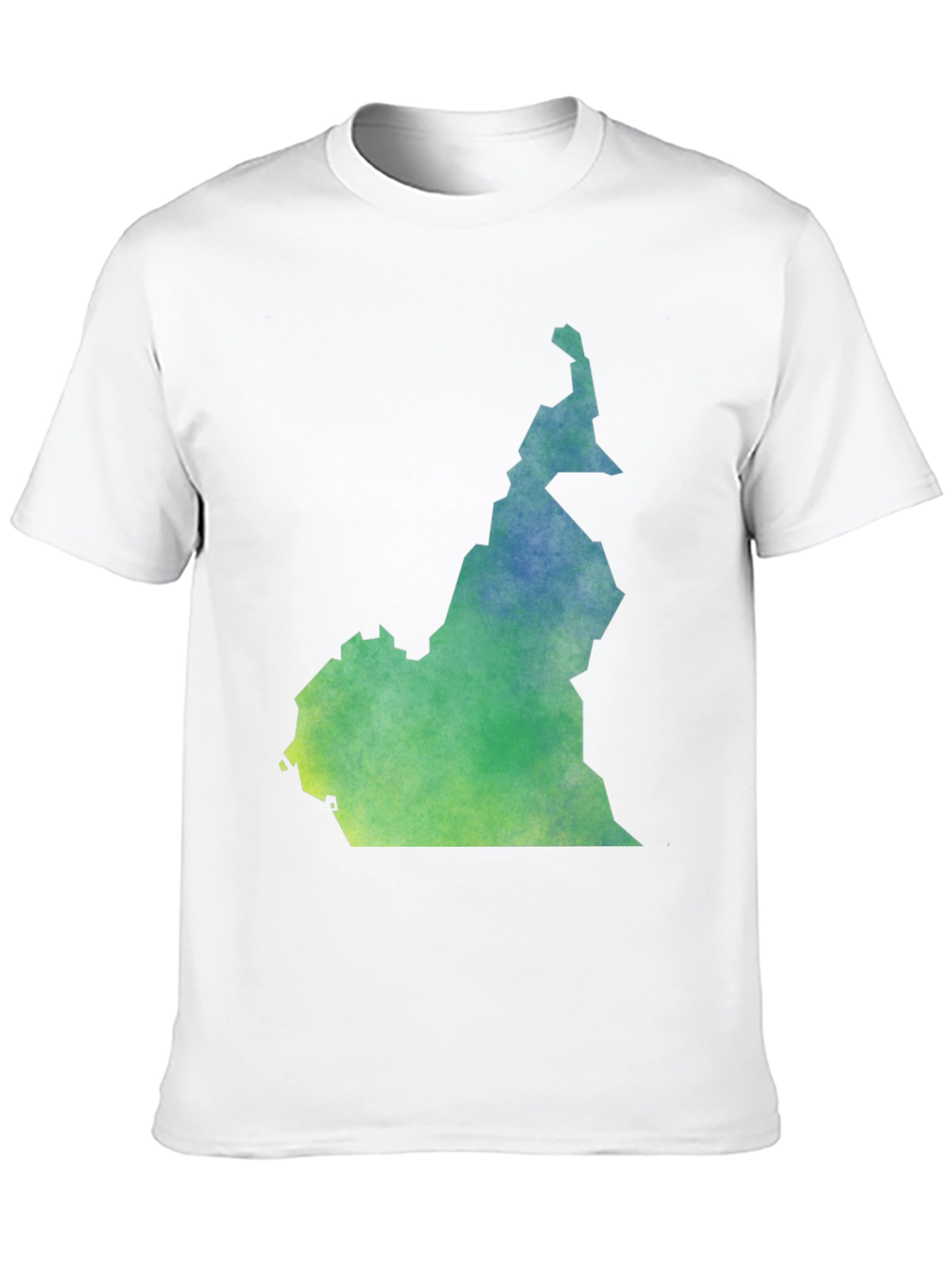 Cameroon Map T-Shirt - Black Cotton Graphic Tee