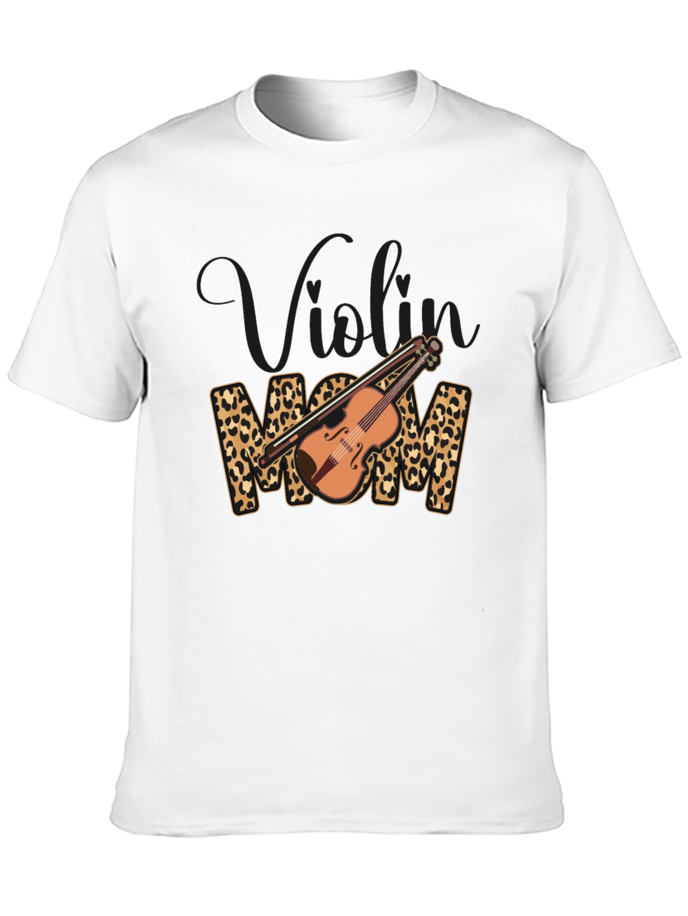 Violin Mom Leopard Print T-Shirt