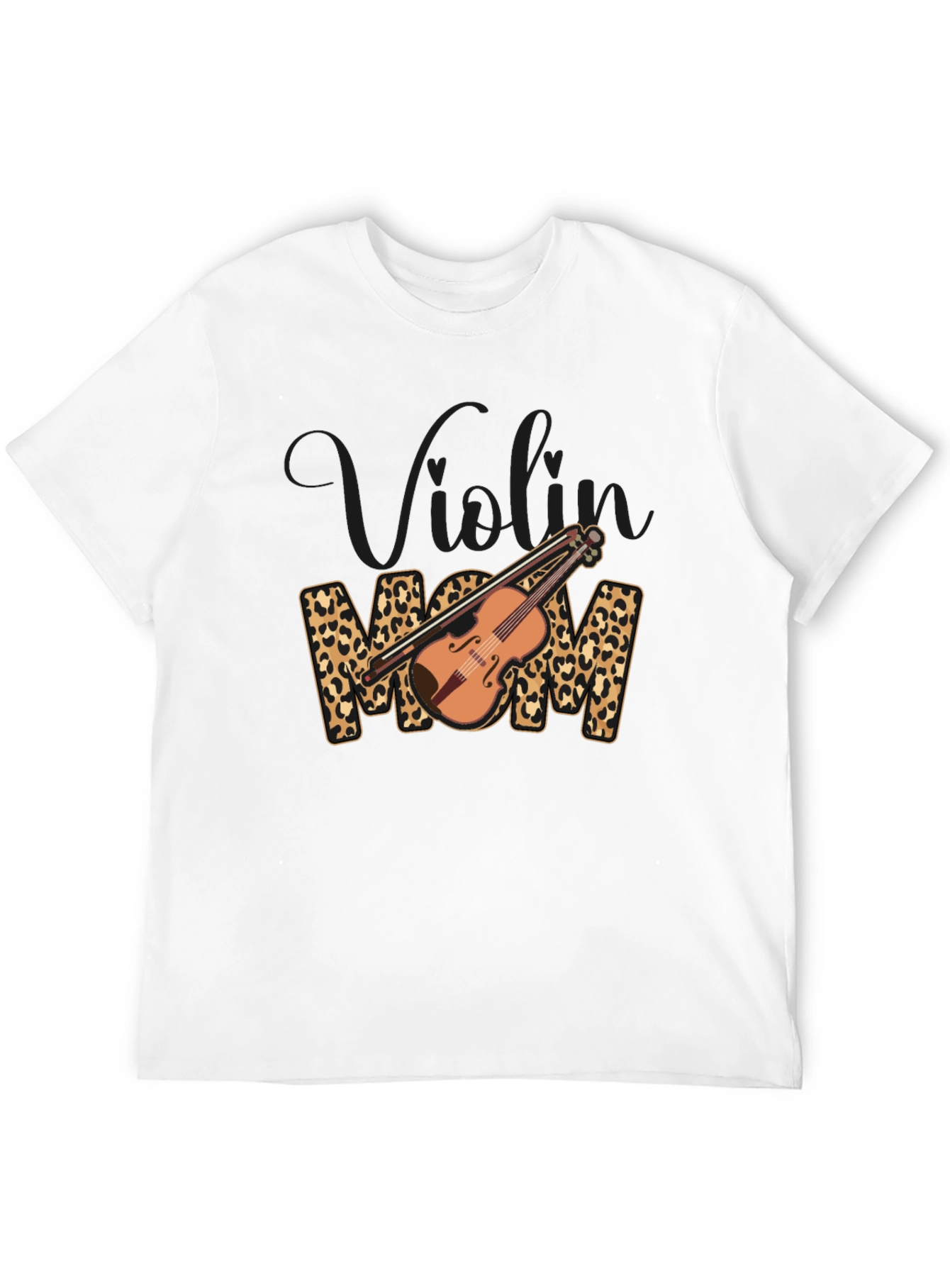 Violin Mom Leopard Print T-Shirt