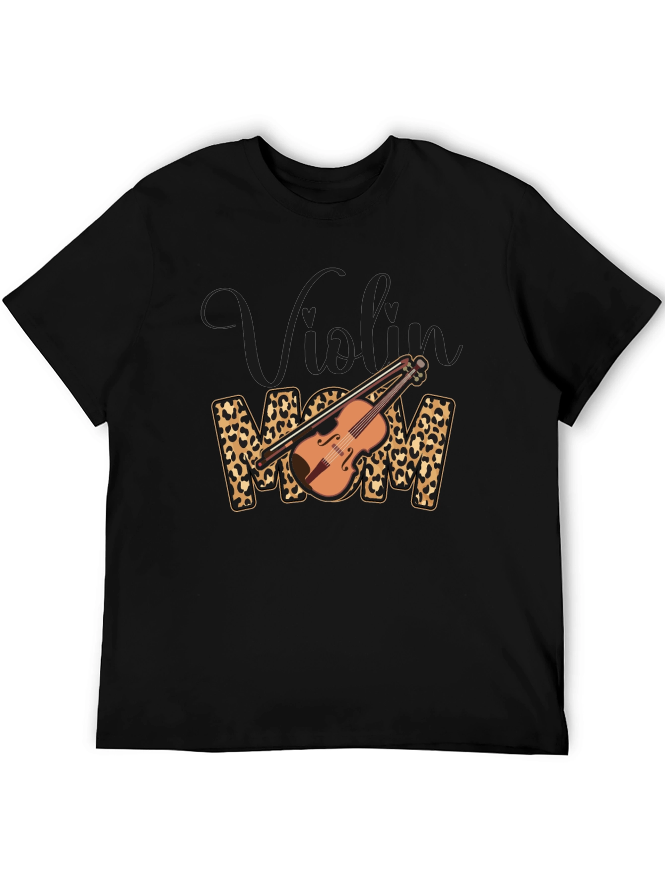 Violin Mom Leopard Print T-Shirt