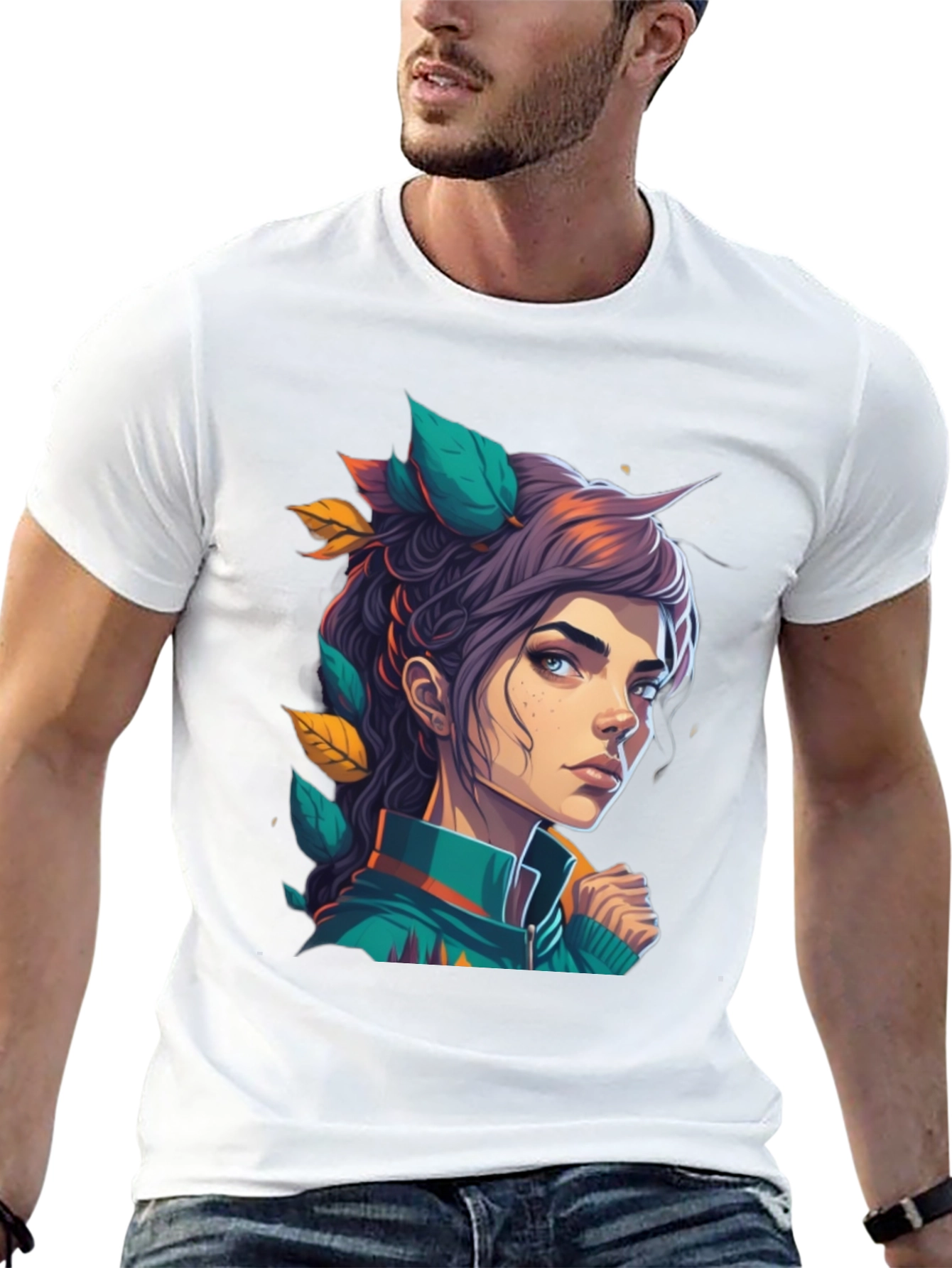 Anime Girl Graphic Tee - Stylish Black T-Shirt