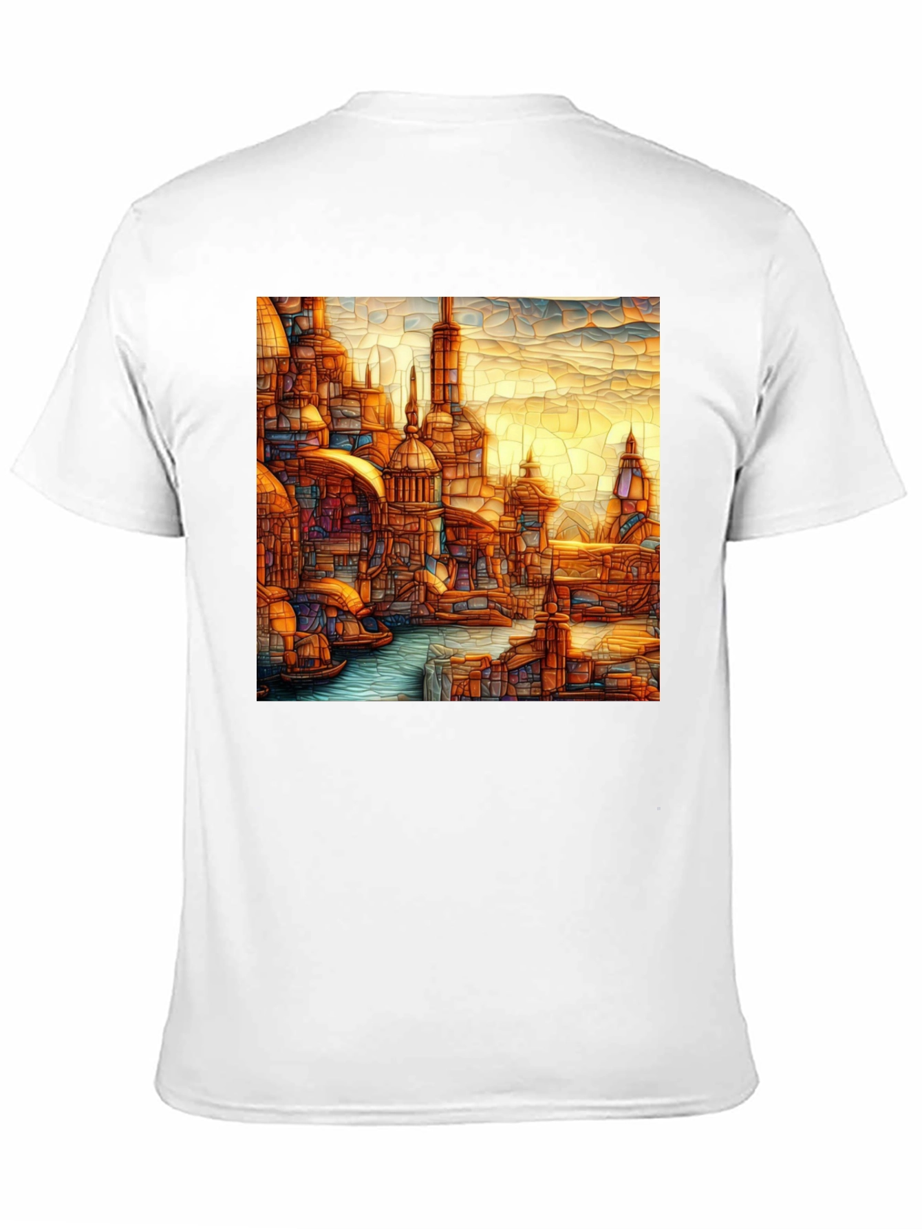 Venice Style T-Shirt Black Tee With Venice Art