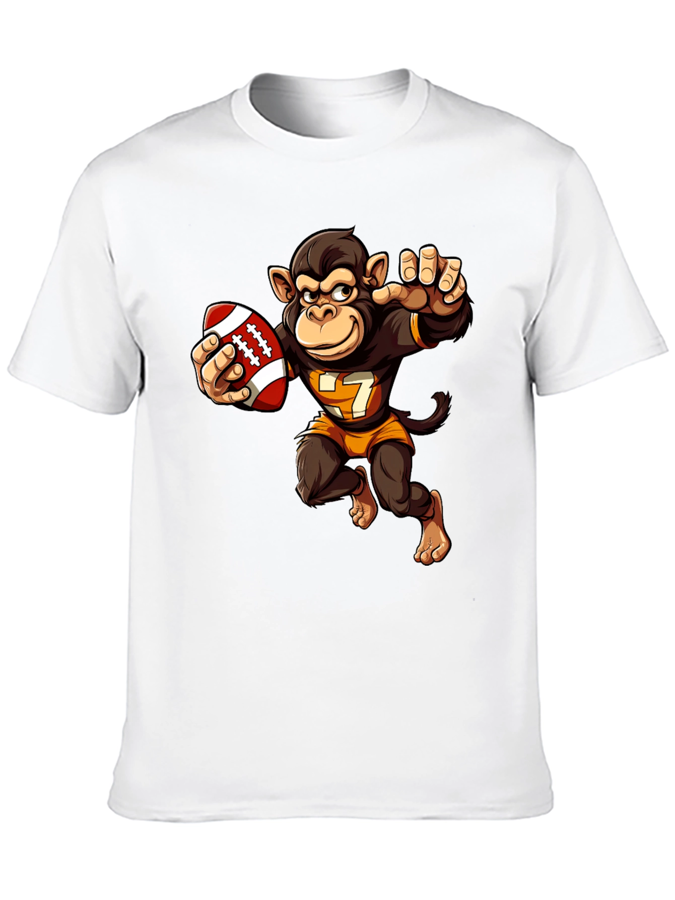 Monkey Football Player T-Shirt