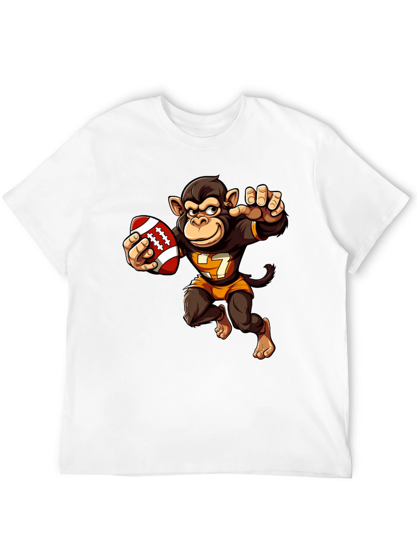 Monkey Football Player T-Shirt