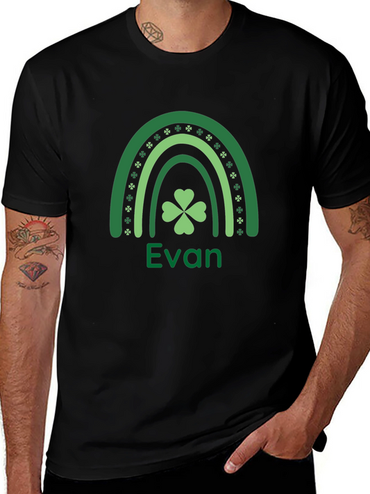 Evans St. Patricks Day Clover Rainbow T-Shirt