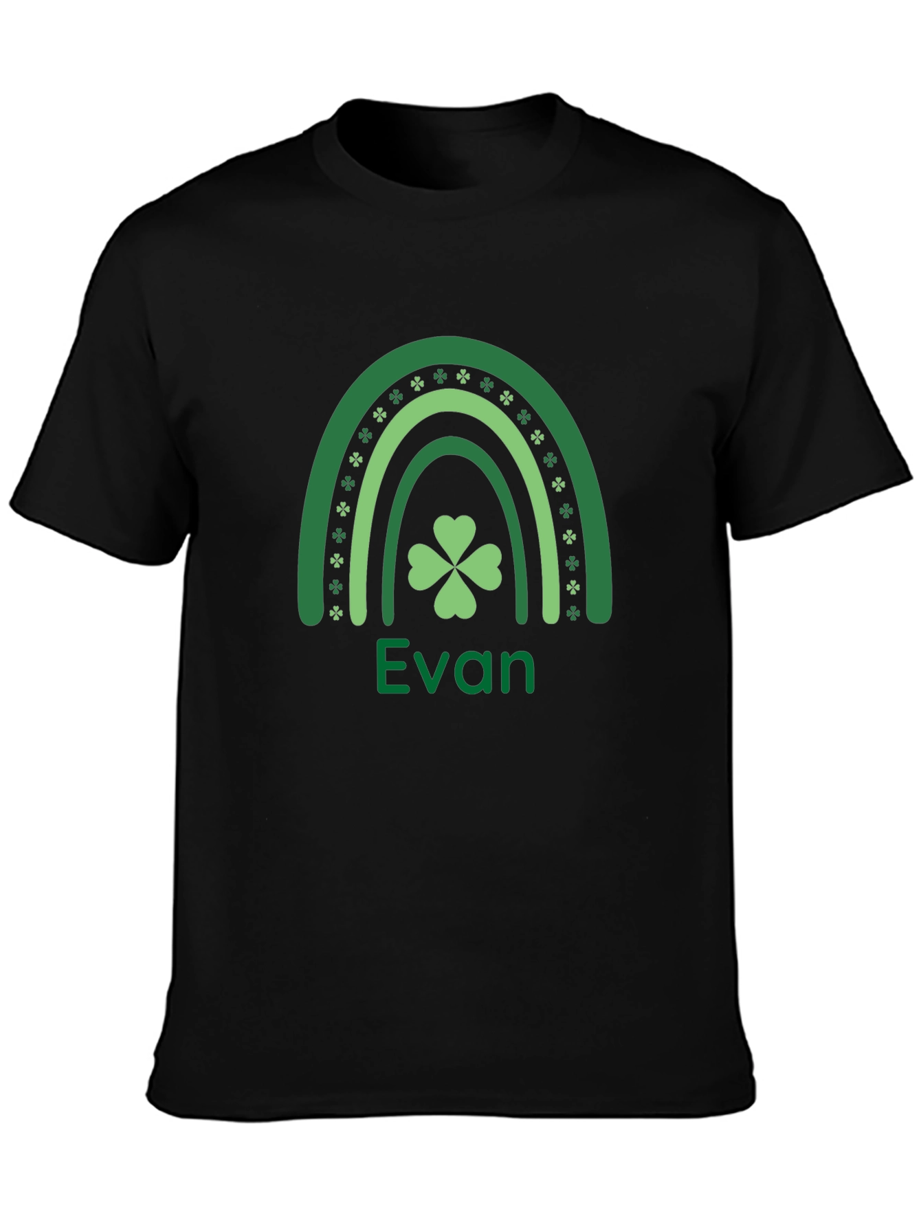 Evans St. Patricks Day Clover Rainbow T-Shirt