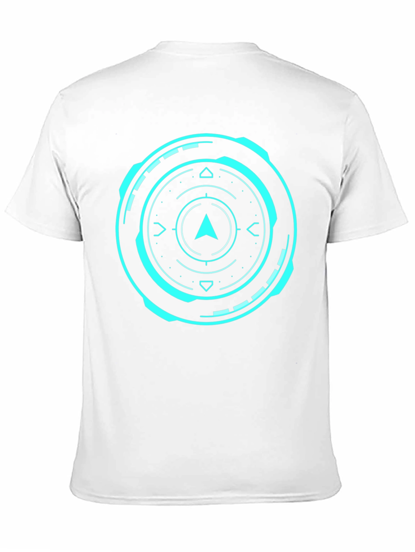 Futuristic Compass Graphic Black T-Shirt