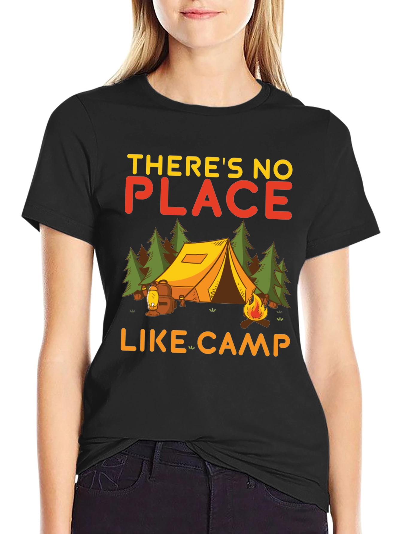 Camping T-Shirt - Theres No Place Like Camp