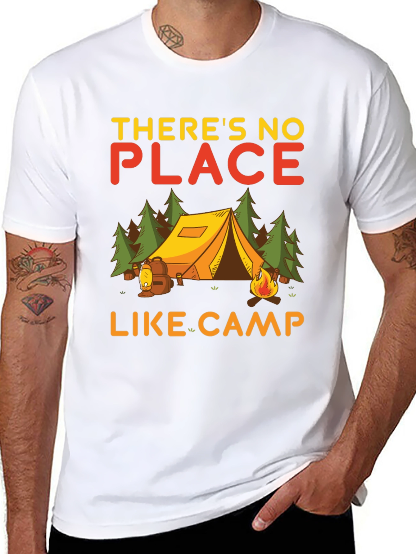 Camping T-Shirt - Theres No Place Like Camp
