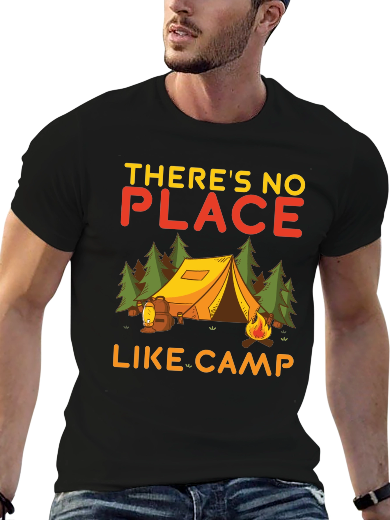 Camping T-Shirt - Theres No Place Like Camp