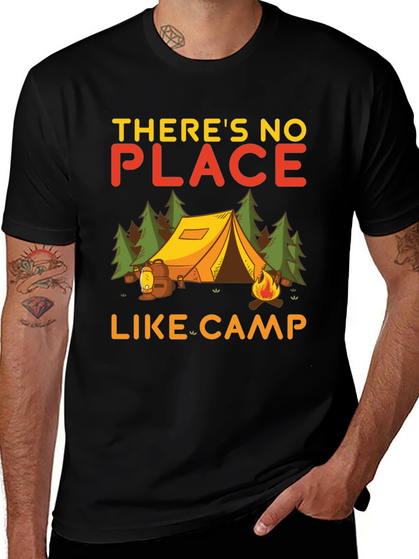 Camping T-Shirt - Theres No Place Like Camp