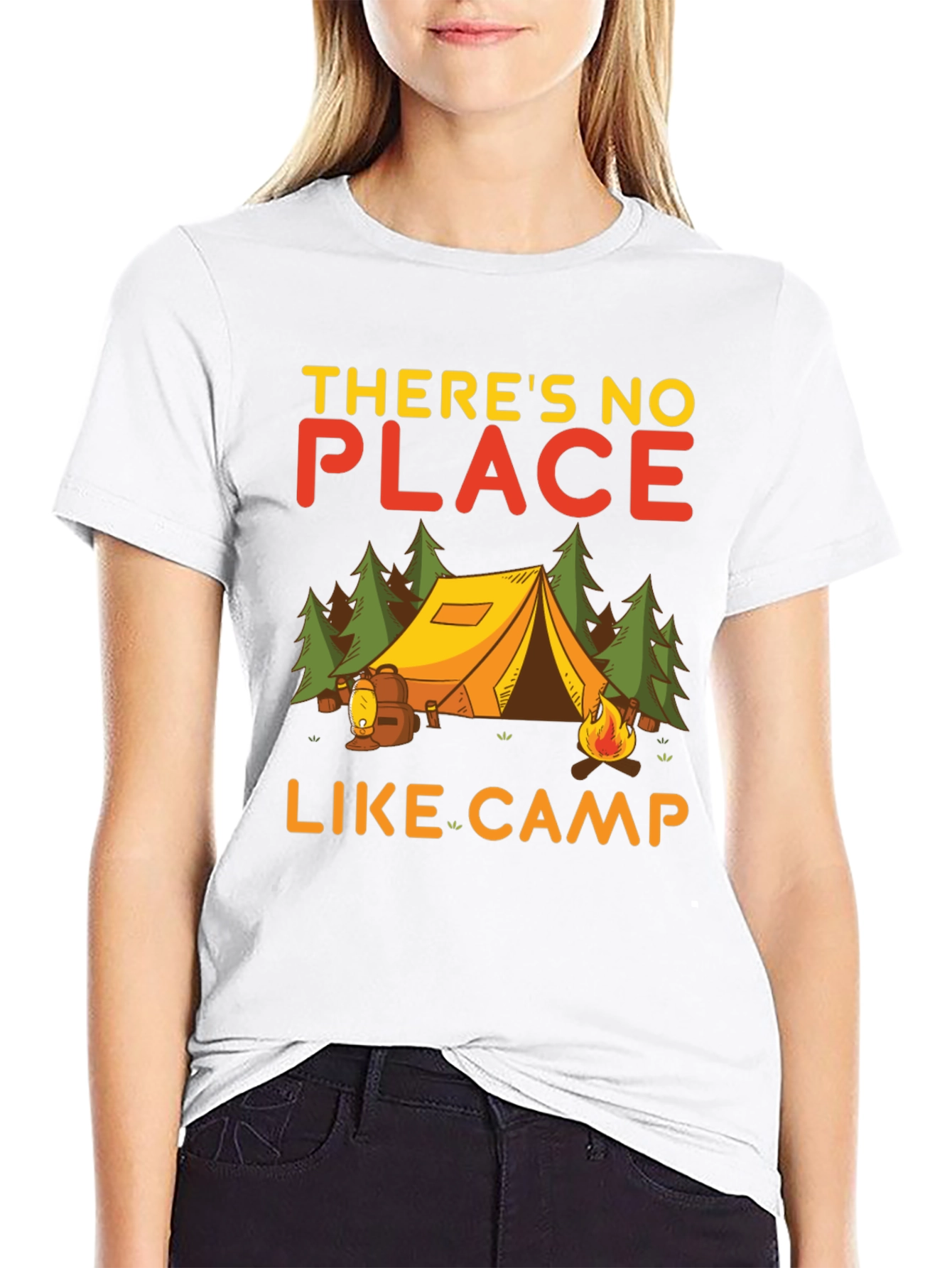 Camping T-Shirt - Theres No Place Like Camp