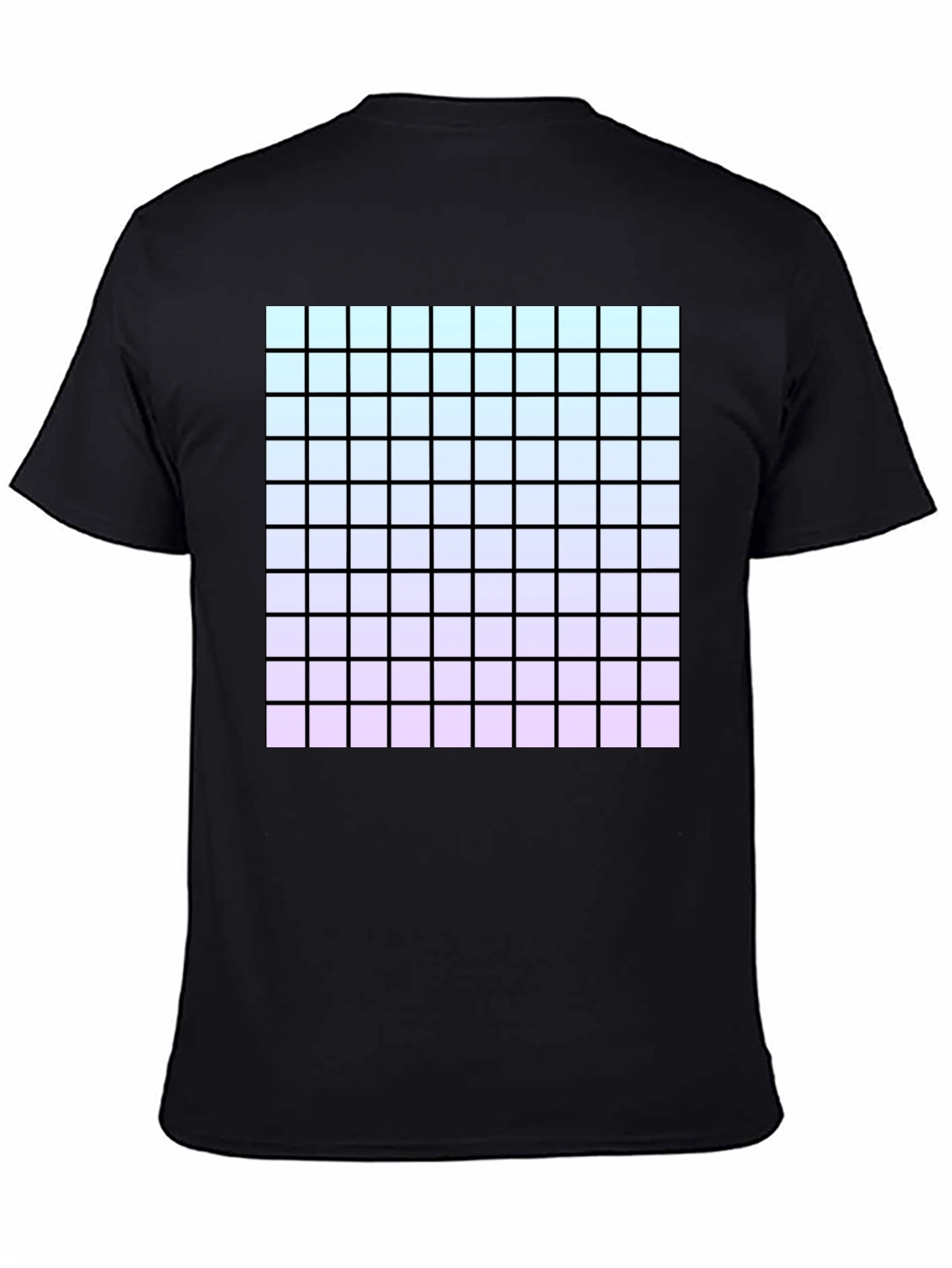 Grid Gradient T-Shirt - Modern Aesthetic