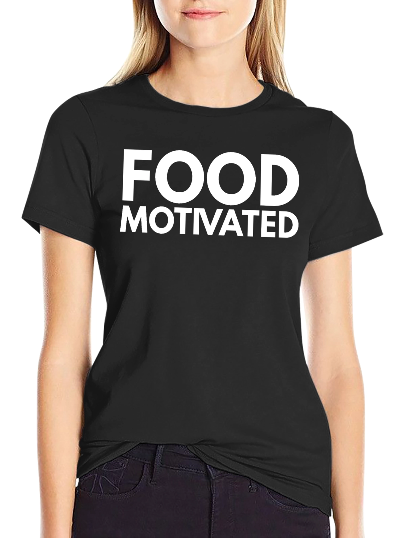 Food Motivated Black T-Shirt