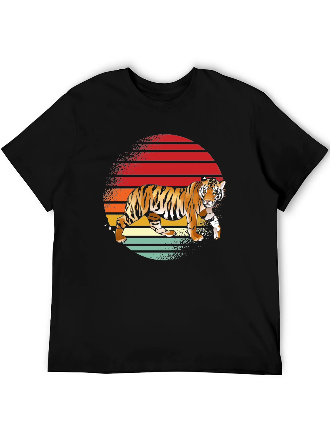 Retro Tiger Graphic T-Shirt - Cool Animal Tee