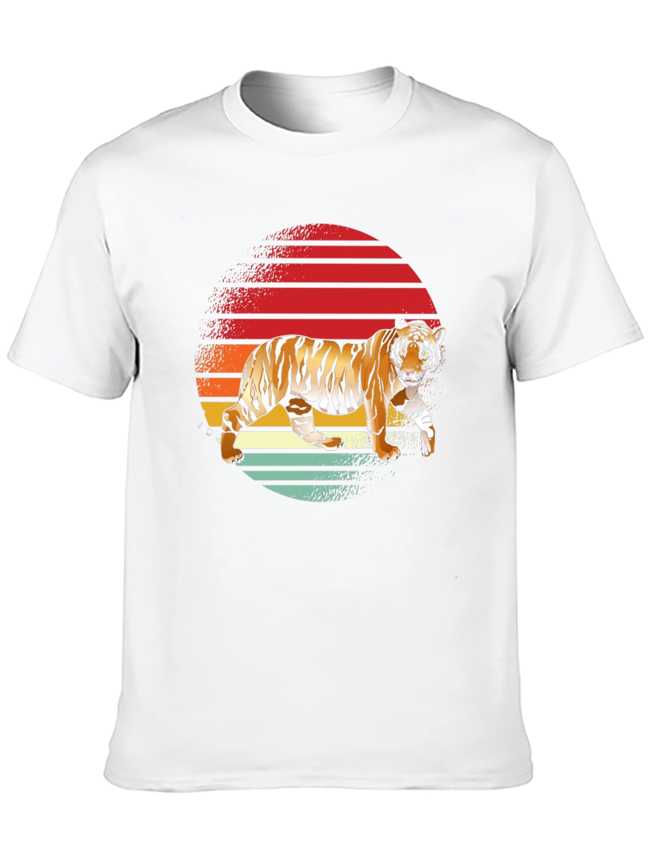 Retro Tiger Graphic T-Shirt - Cool Animal Tee