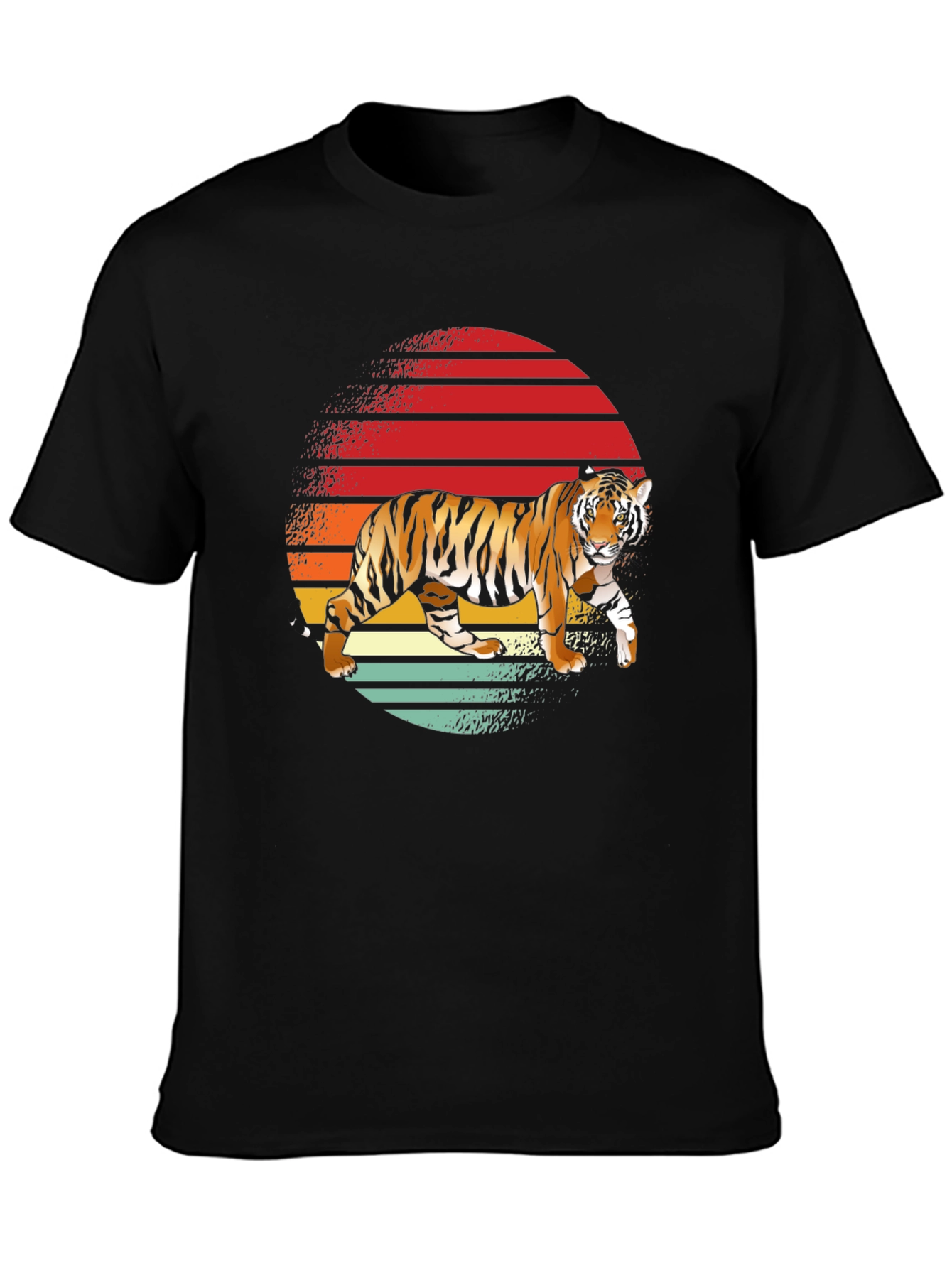 Retro Tiger Graphic T-Shirt - Cool Animal Tee