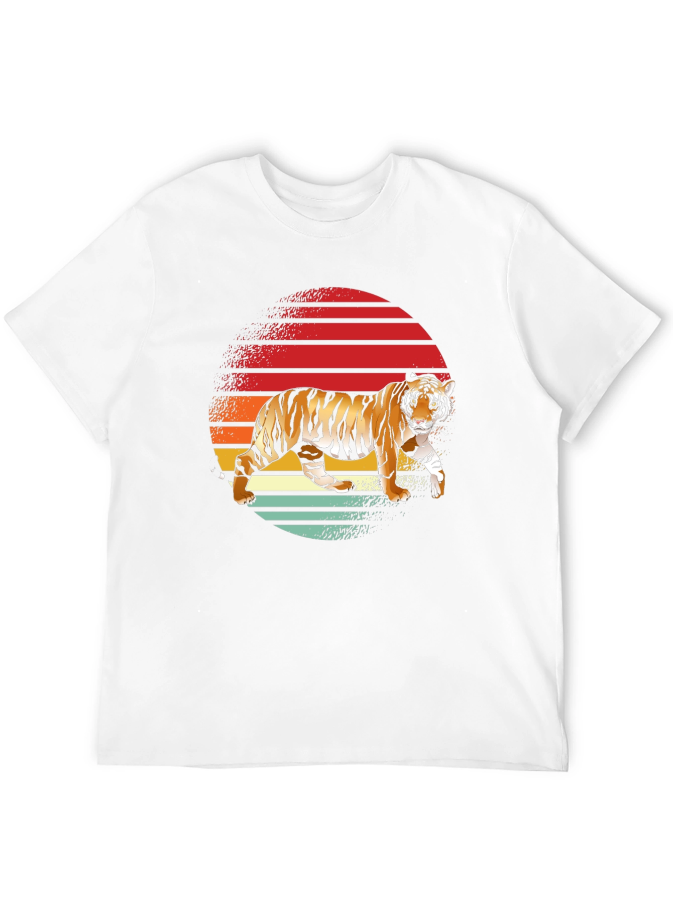Retro Tiger Graphic T-Shirt - Cool Animal Tee