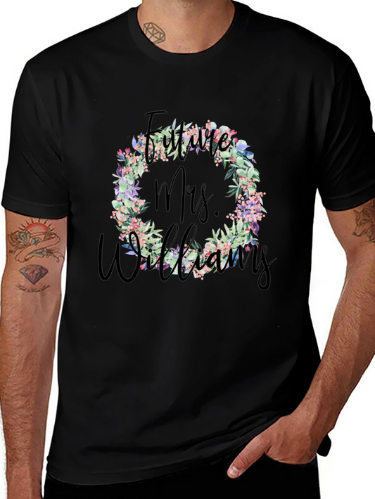 Future Mrs. Williams Floral Wreath T-Shirt