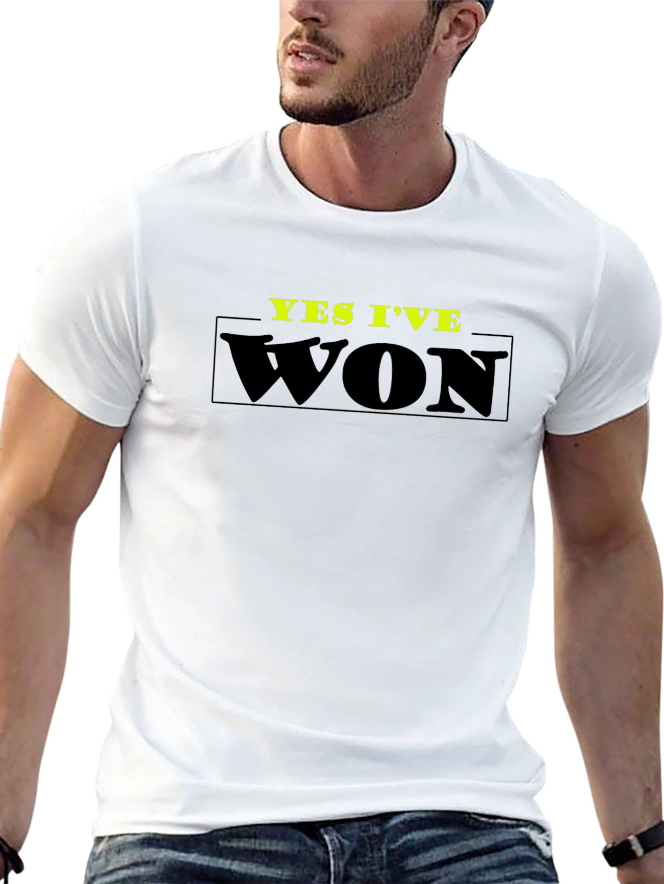 Yes Ive Won T-Shirt - Black Cotton Tee