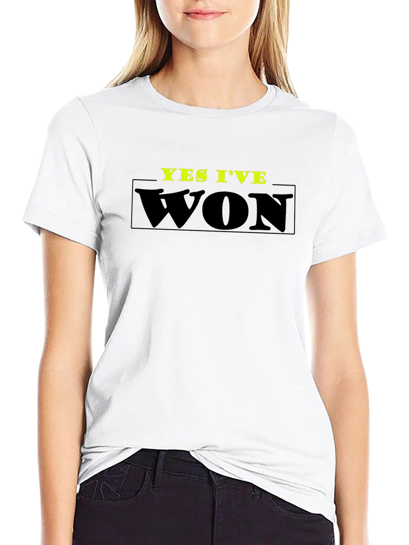 Yes Ive Won T-Shirt - Black Cotton Tee