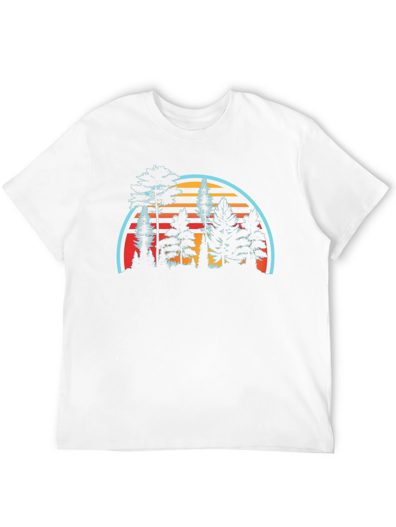 Retro Sunset Forest Graphic Tee