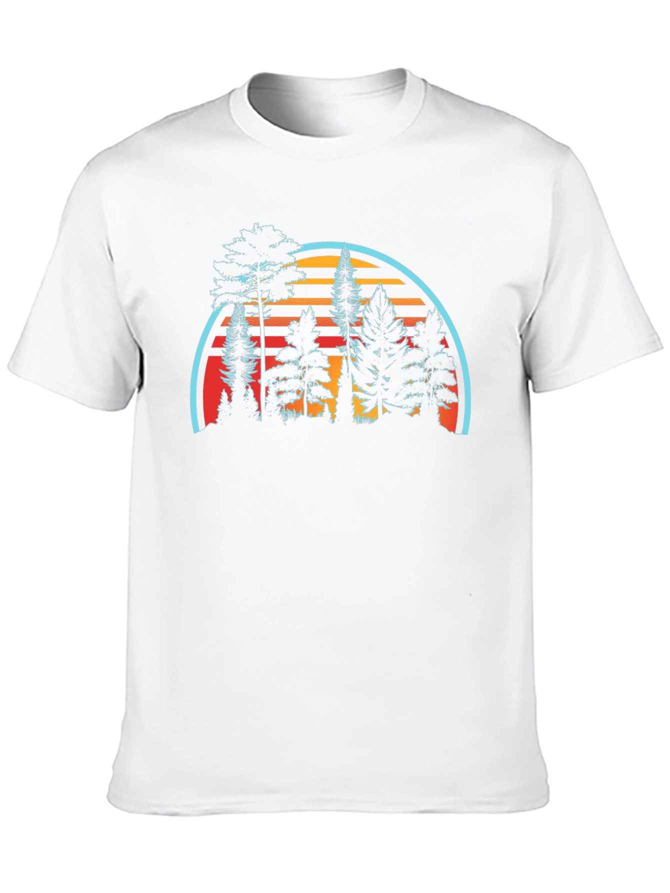 Retro Sunset Forest Graphic Tee