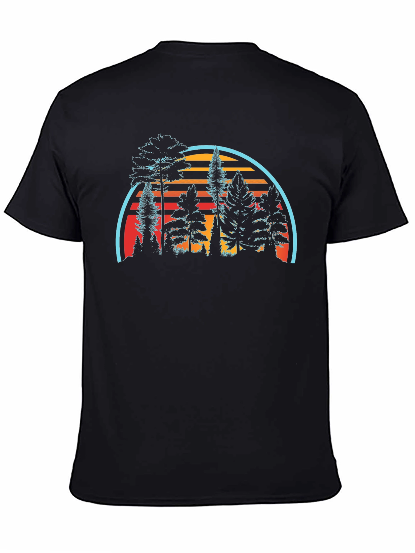 Retro Sunset Forest Graphic Tee