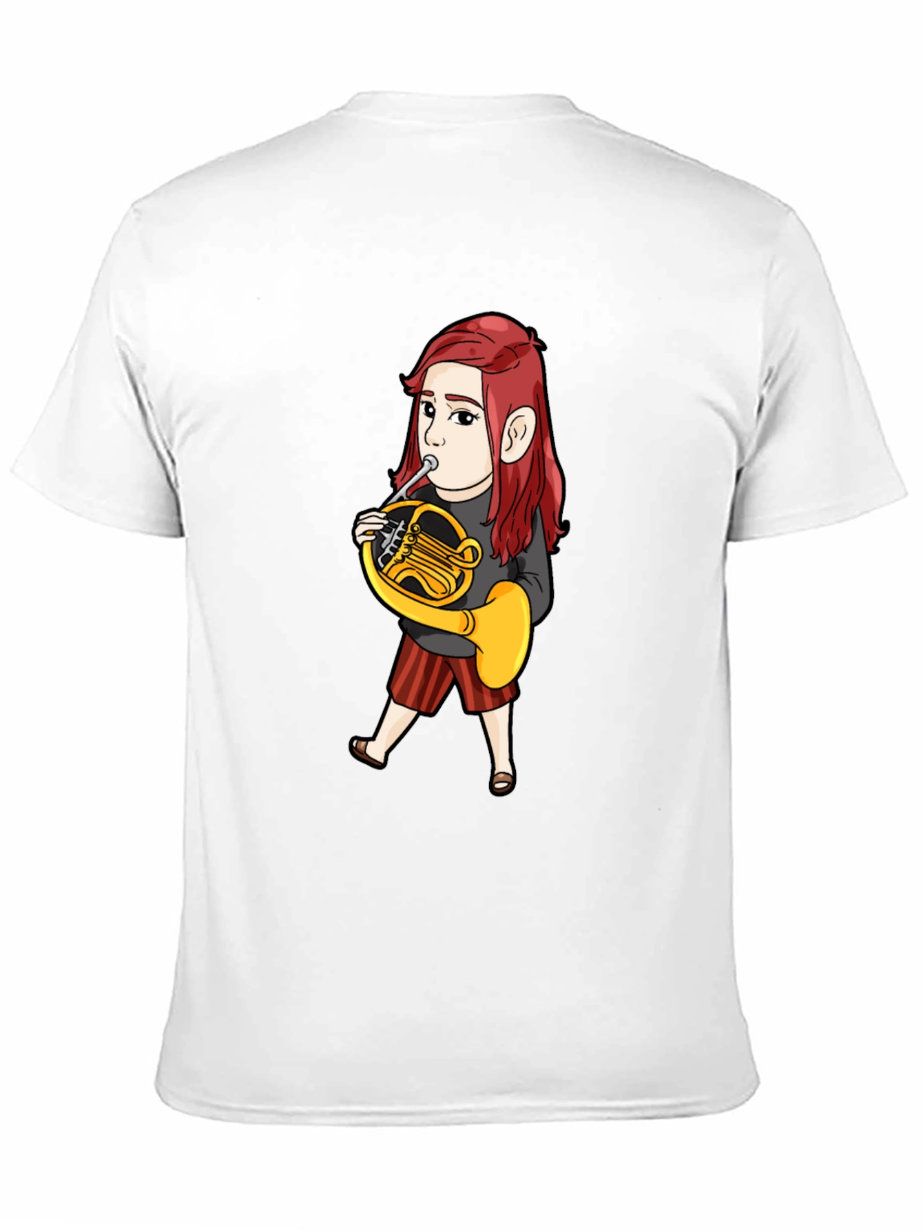 French Horn Player Cartoon T-Shirt