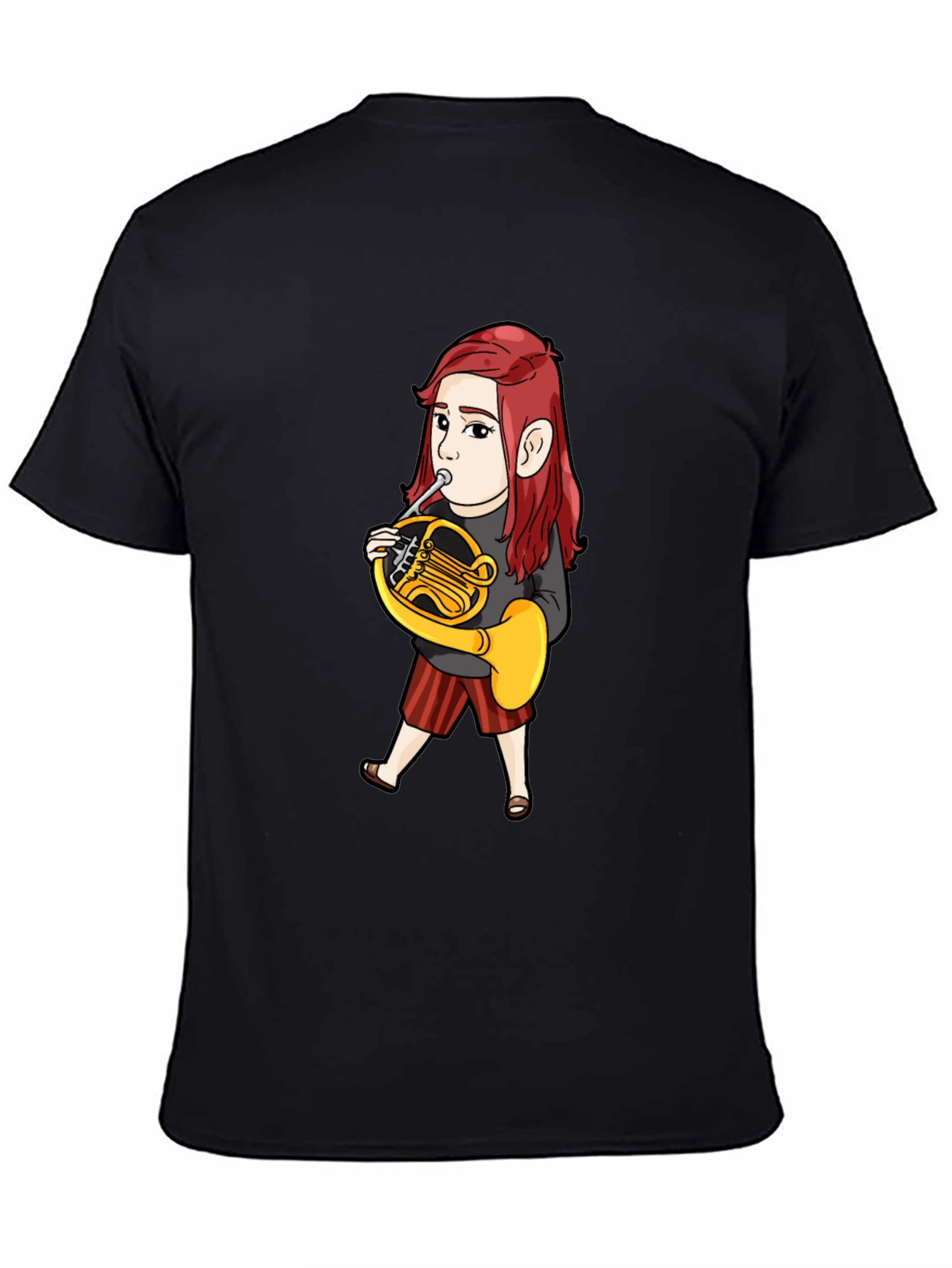French Horn Player Cartoon T-Shirt