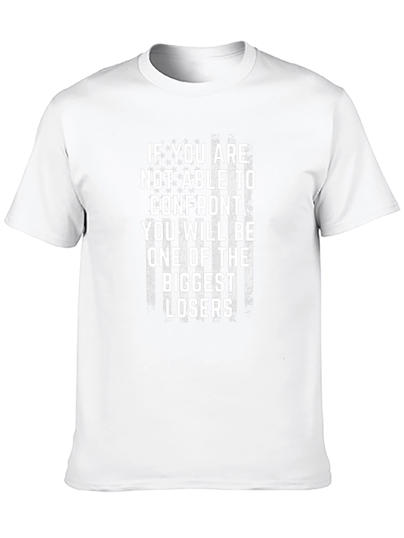 Motivational T-Shirt: Confront Biggest Losers Design