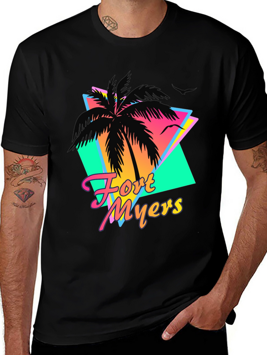 Retro Fort Myers T-Shirt - Palm Tree Graphic Tee