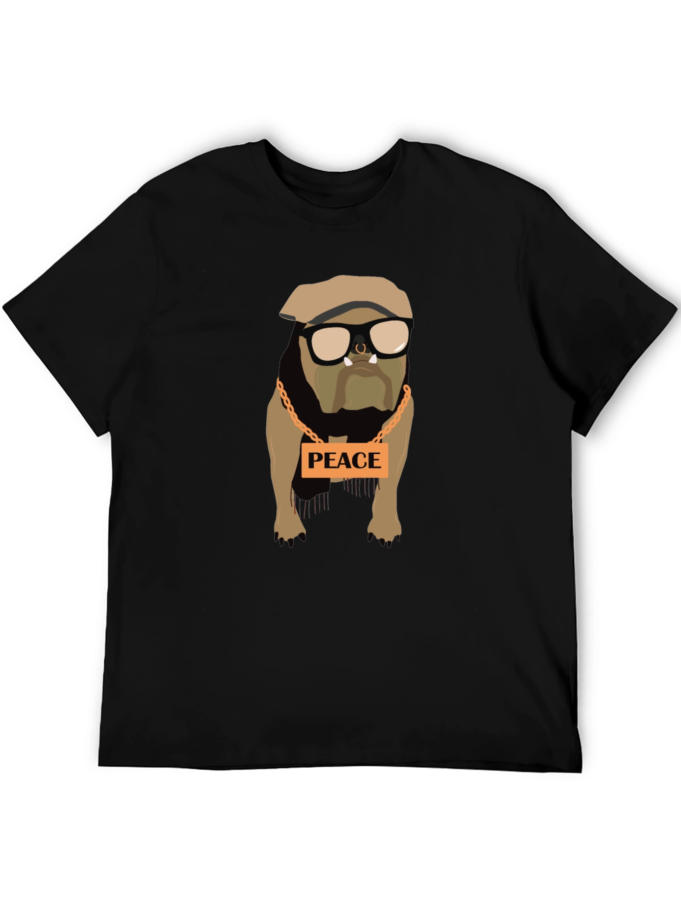 Peaceful Bulldog Graphic Tee - Stylish Comfort