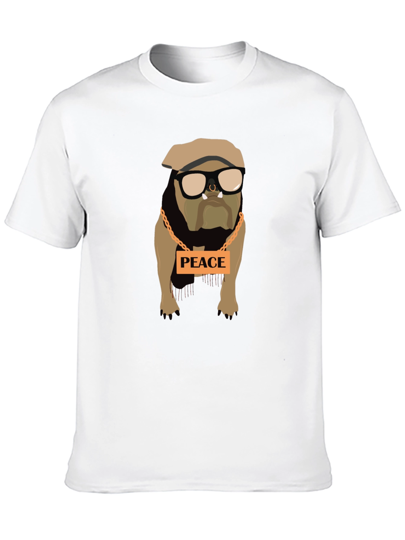 Peaceful Bulldog Graphic Tee - Stylish Comfort