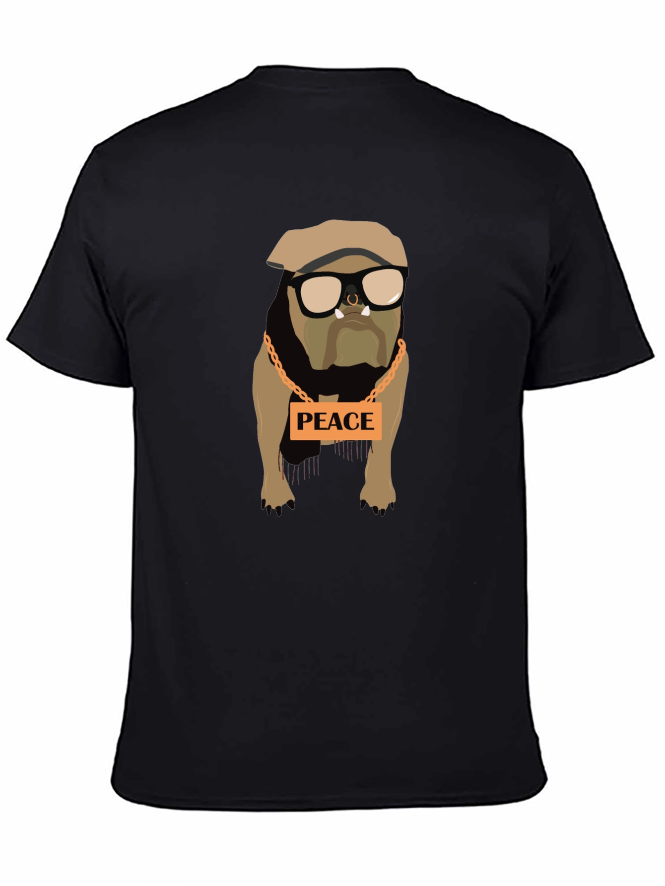 Peaceful Bulldog Graphic Tee - Stylish Comfort