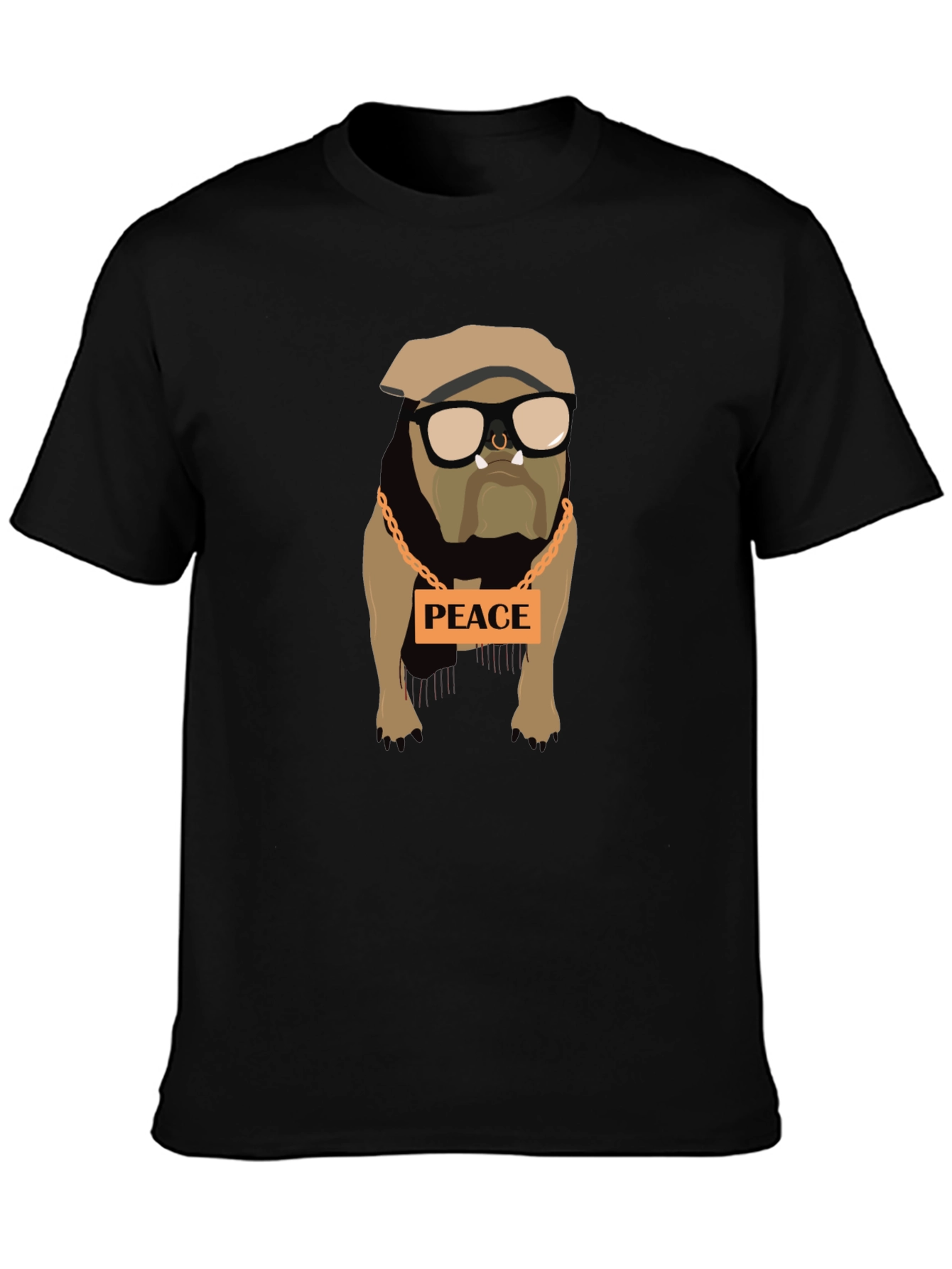 Peaceful Bulldog Graphic Tee - Stylish Comfort