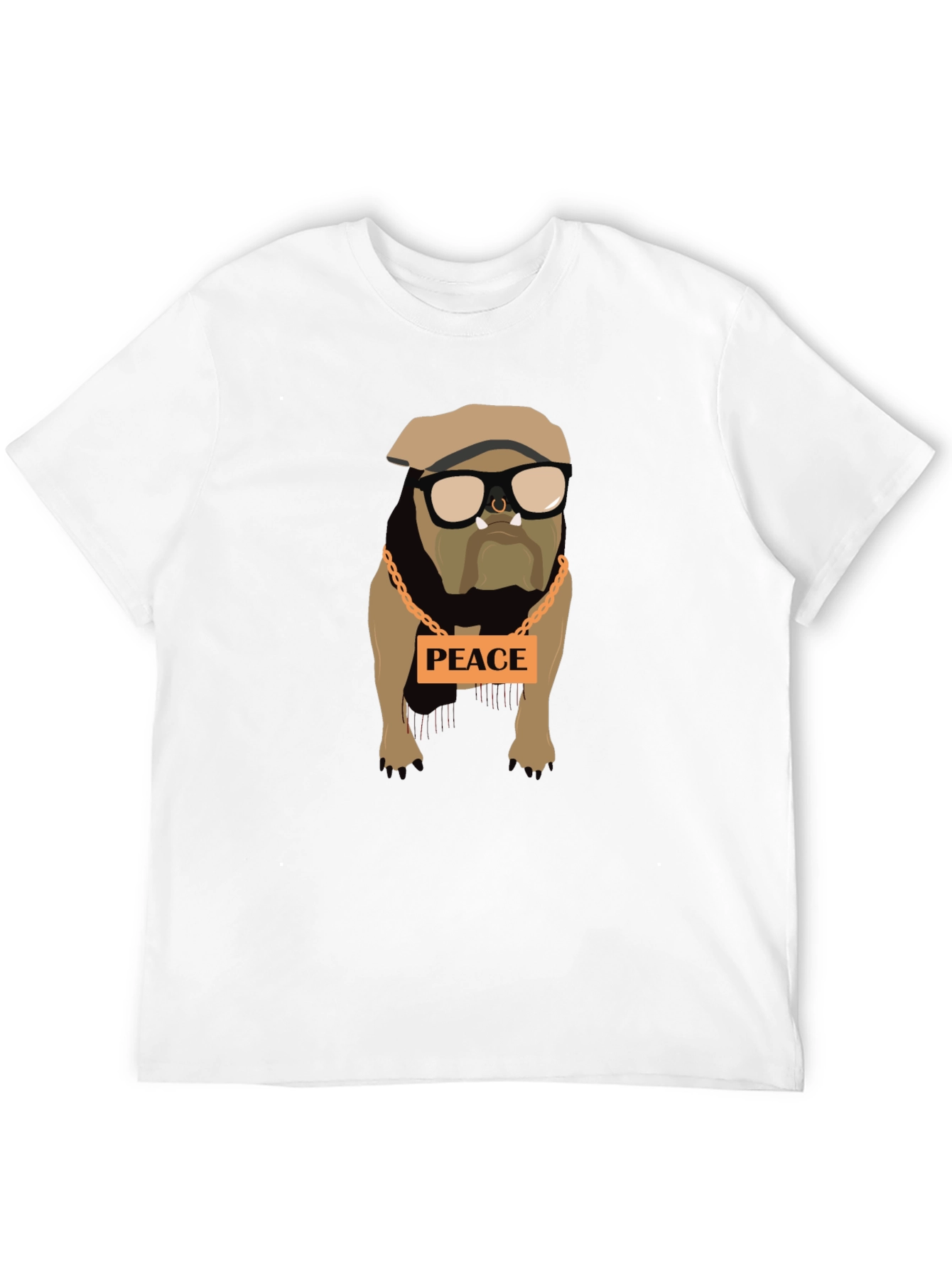 Peaceful Bulldog Graphic Tee - Stylish Comfort