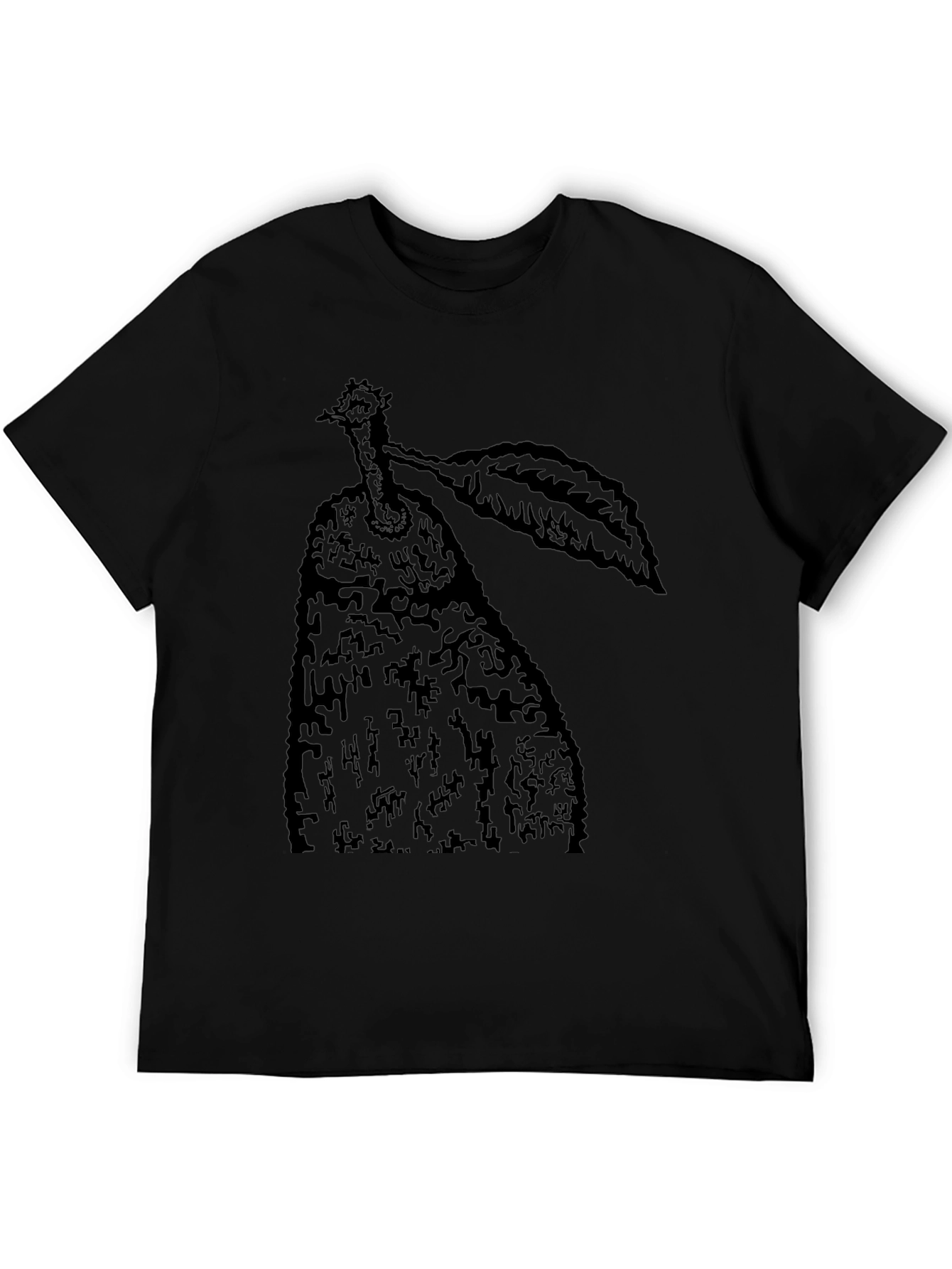 Black Pear Graphic Tee - Unique Fruit Design