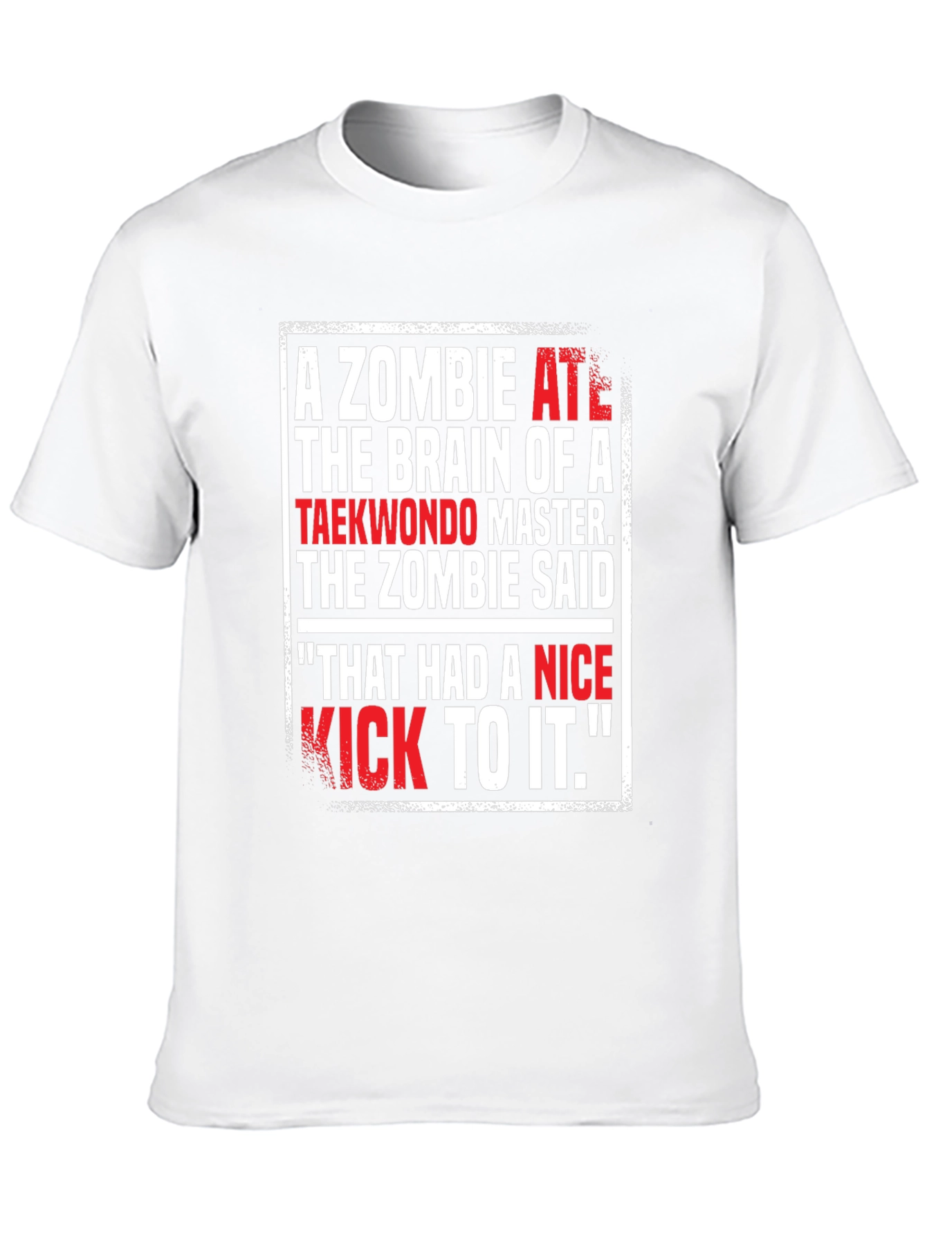Zombie Ate Taekwondo Master Brain T-Shirt