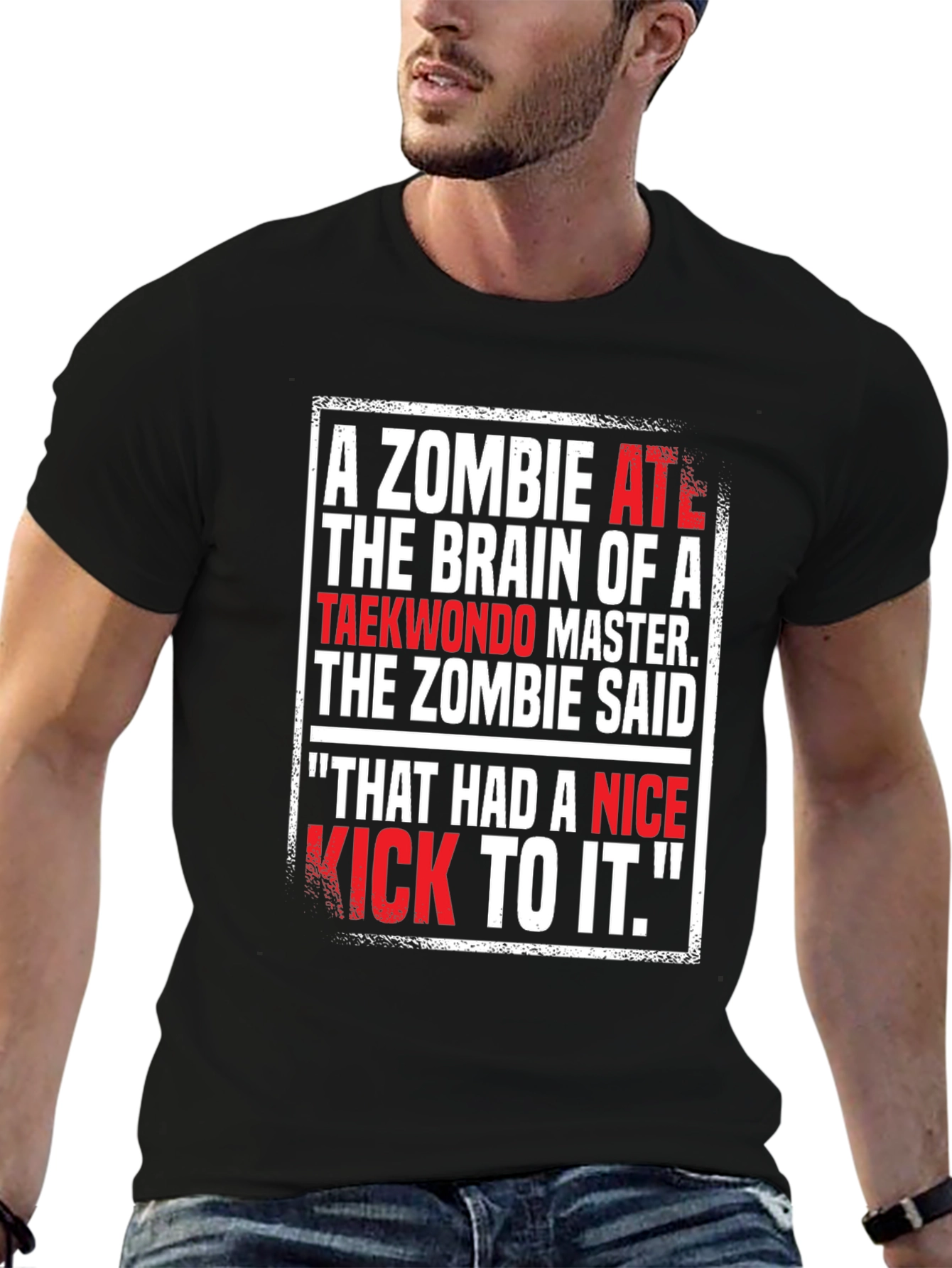 Zombie Ate Taekwondo Master Brain T-Shirt
