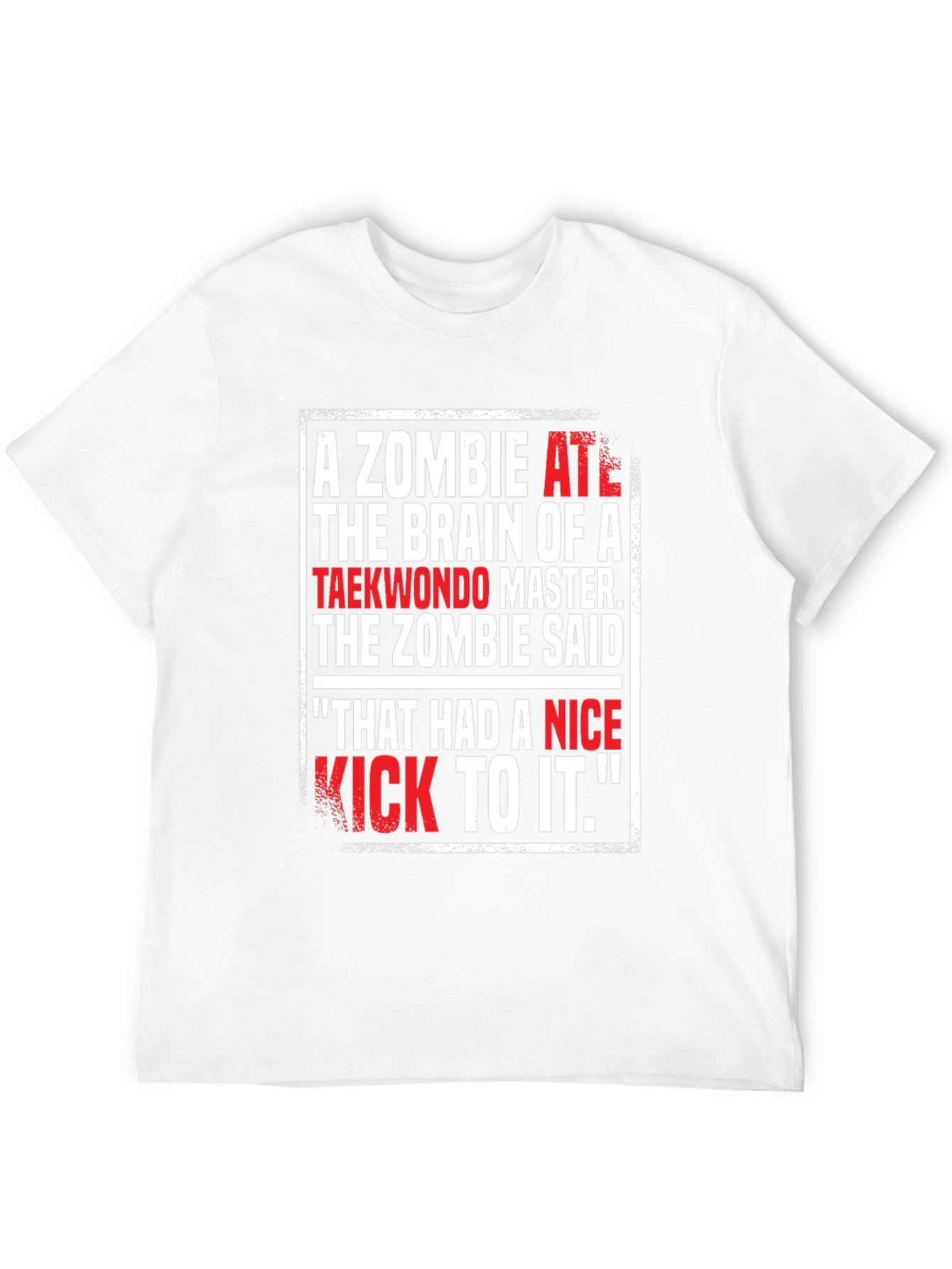 Zombie Ate Taekwondo Master Brain T-Shirt