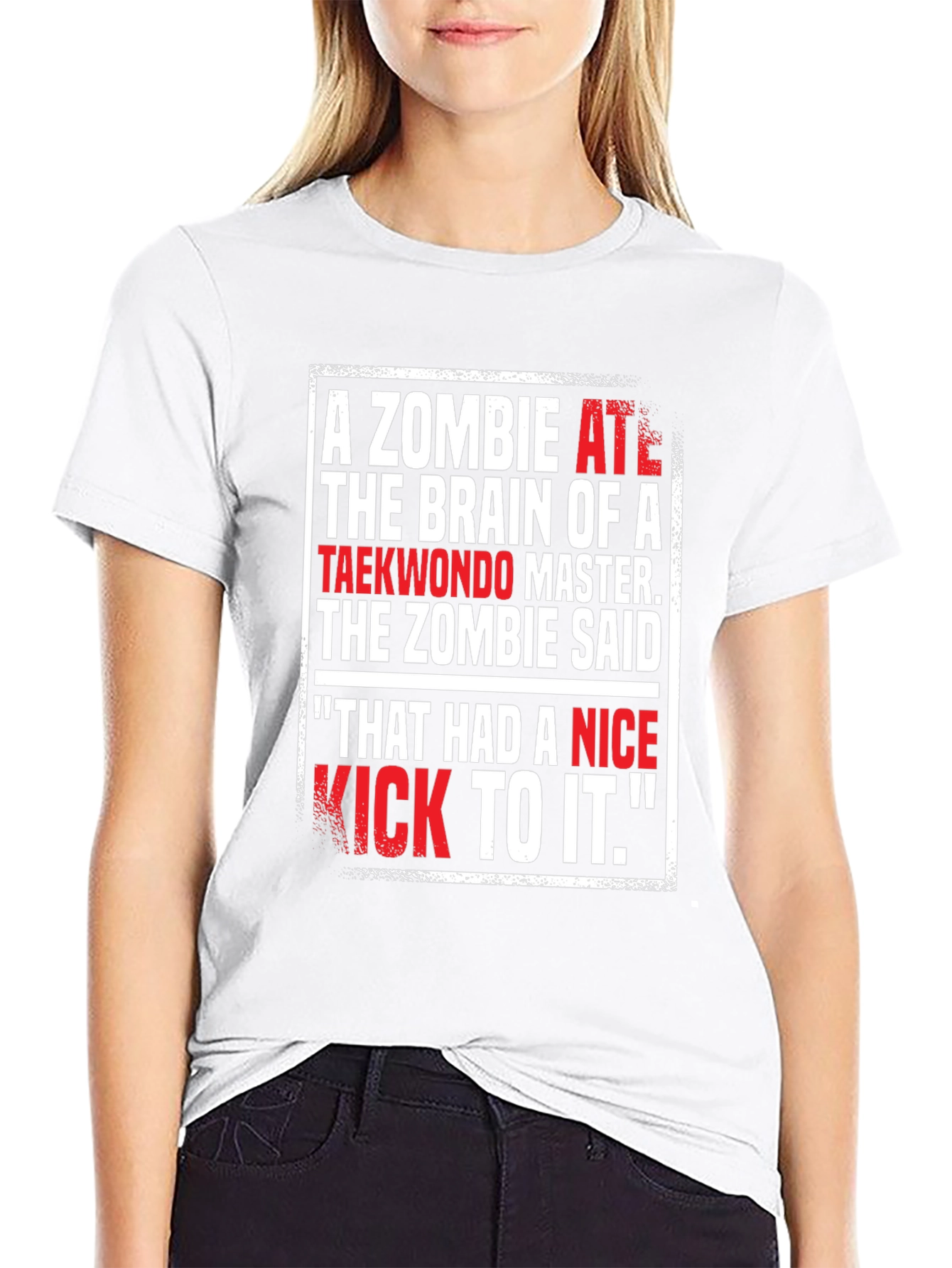 Zombie Ate Taekwondo Master Brain T-Shirt