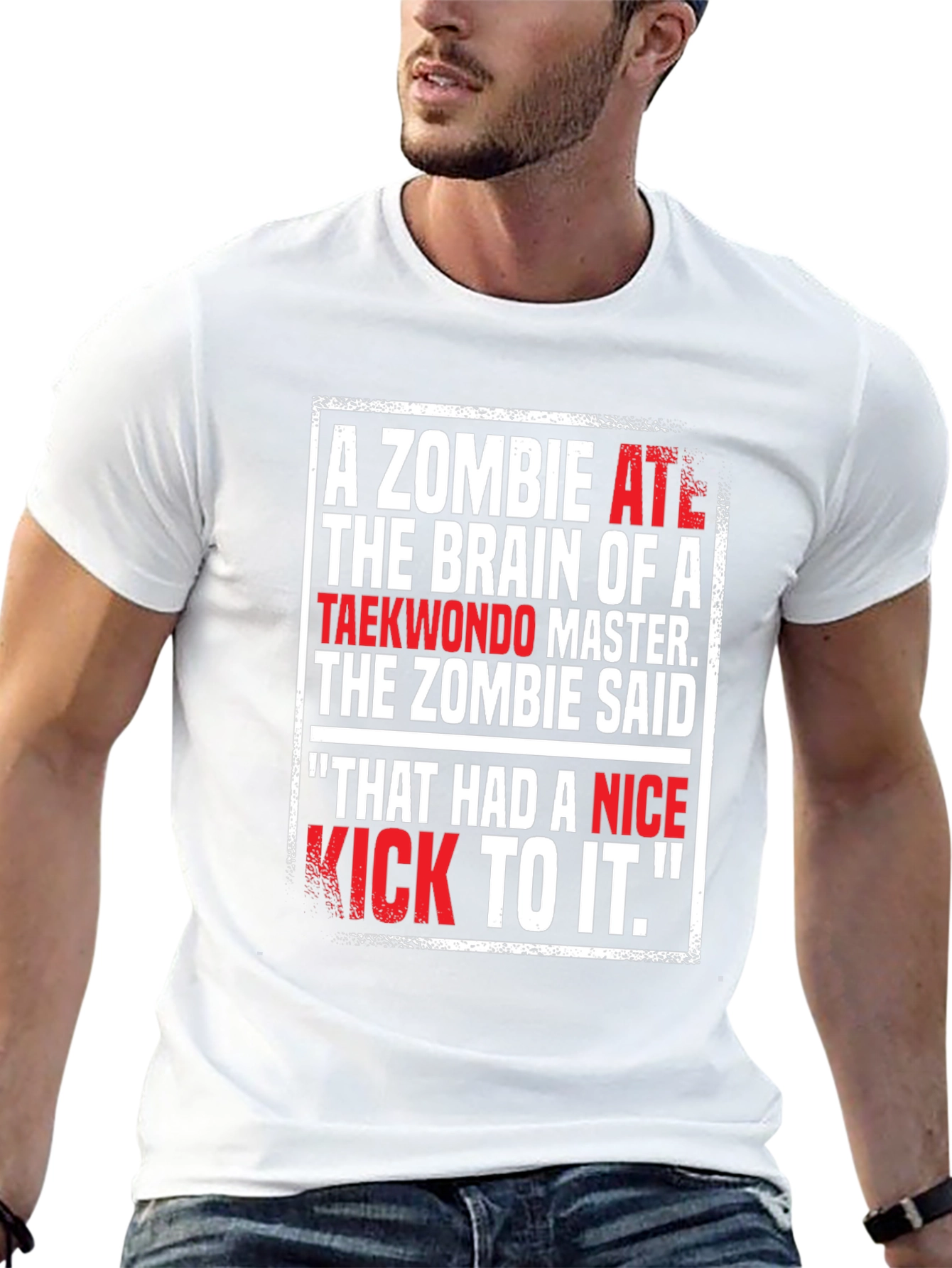 Zombie Ate Taekwondo Master Brain T-Shirt