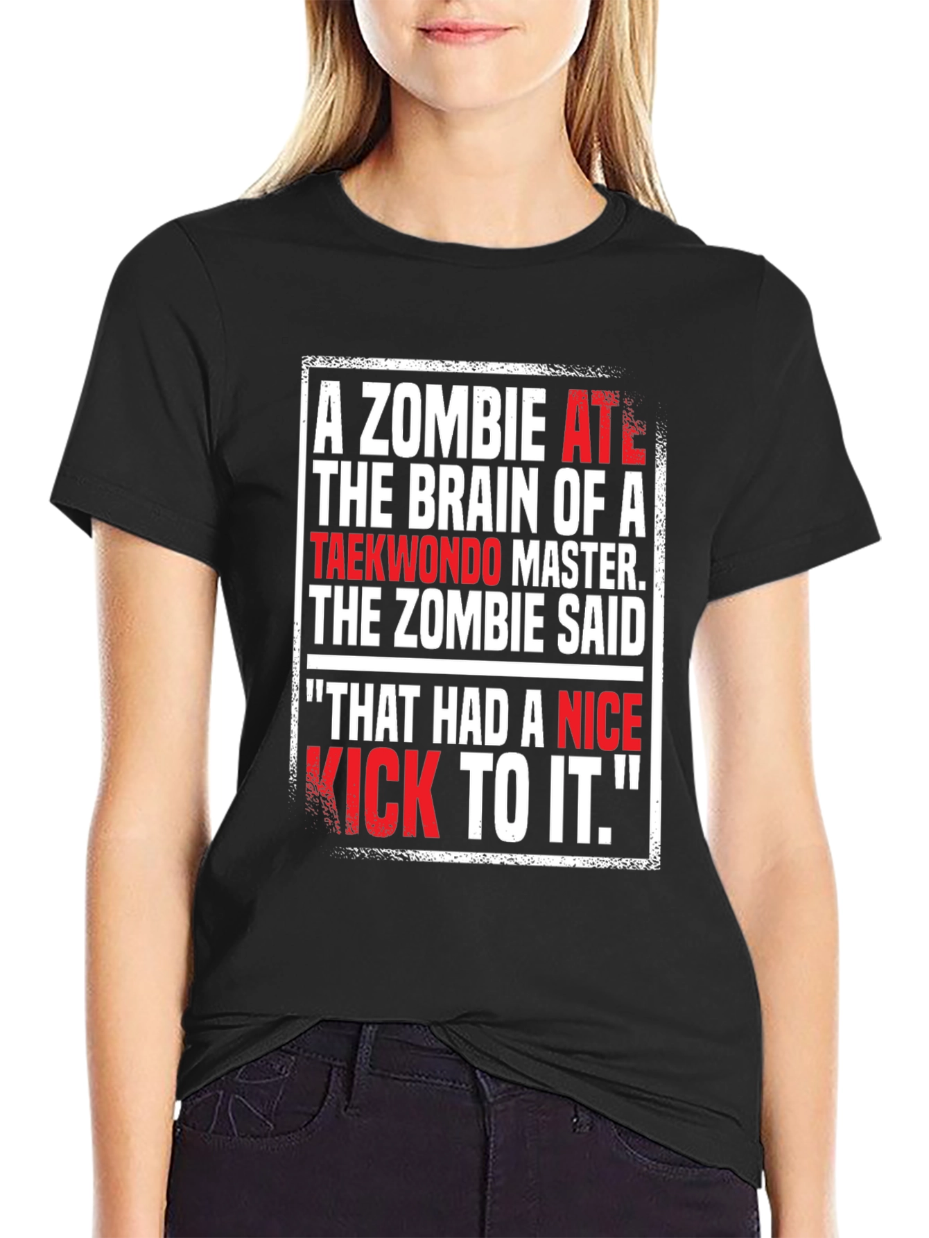Zombie Ate Taekwondo Master Brain T-Shirt