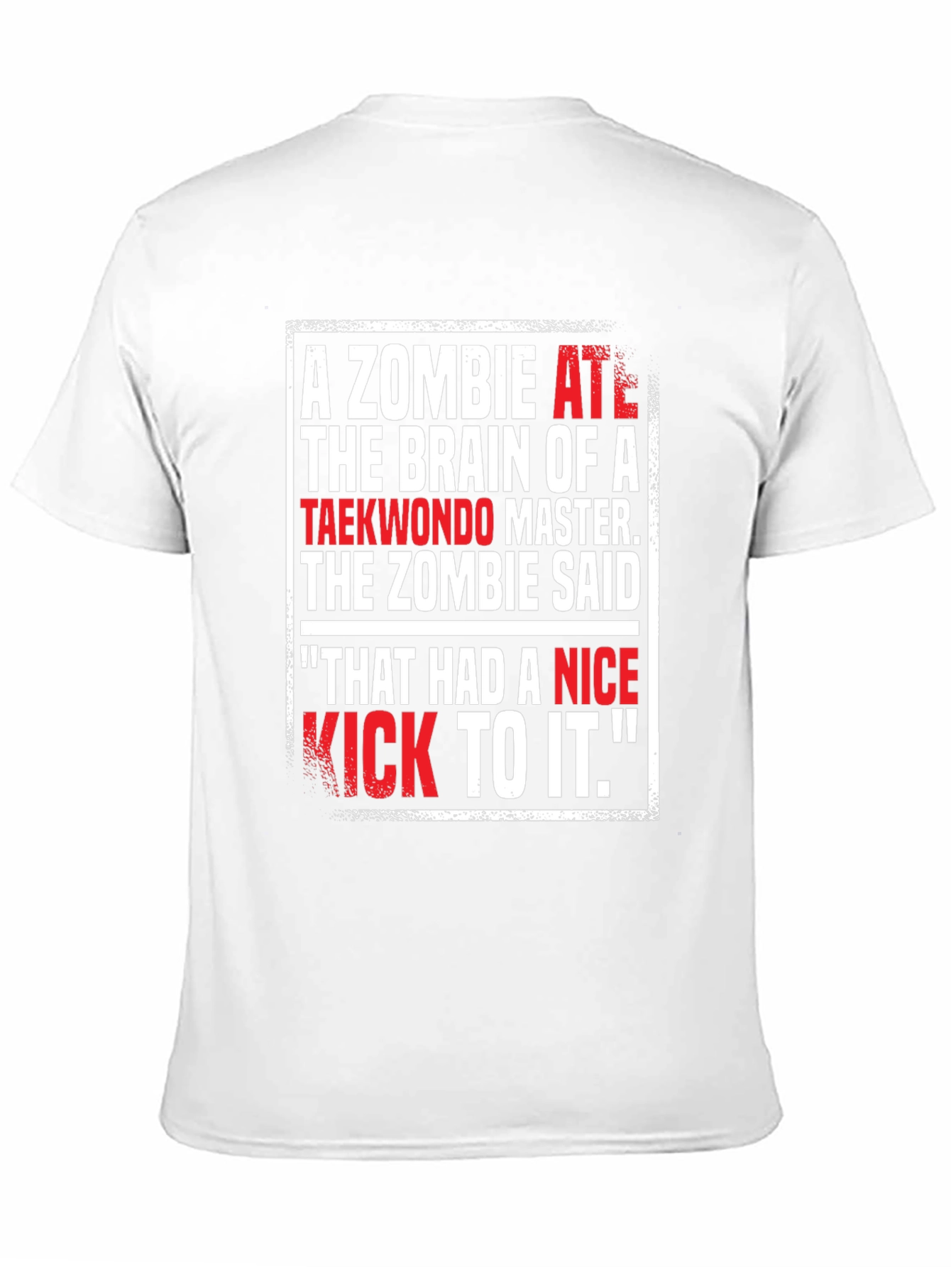 Zombie Ate Taekwondo Master Brain T-Shirt